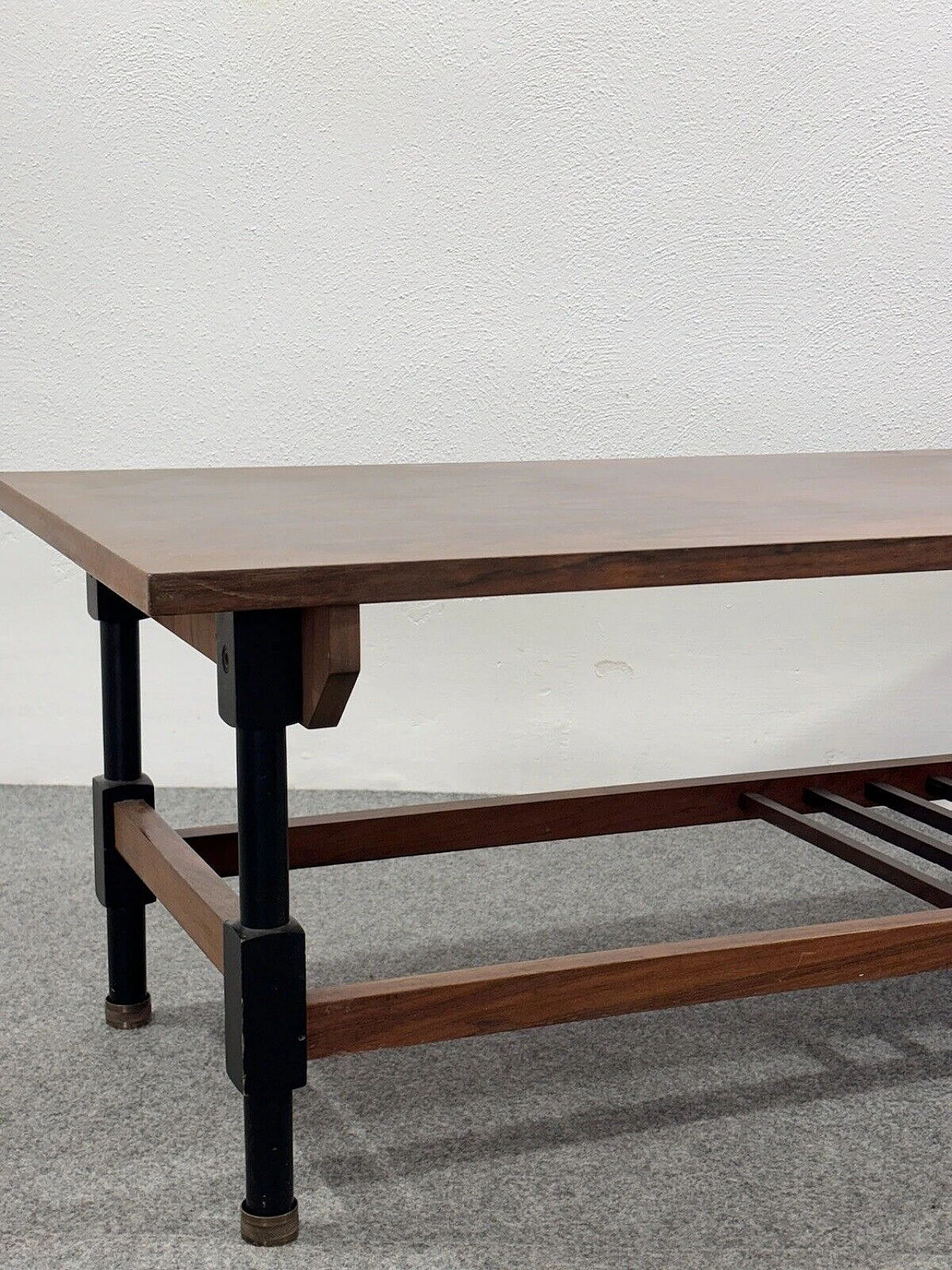 Wood and metal coffee table, 1960s 3