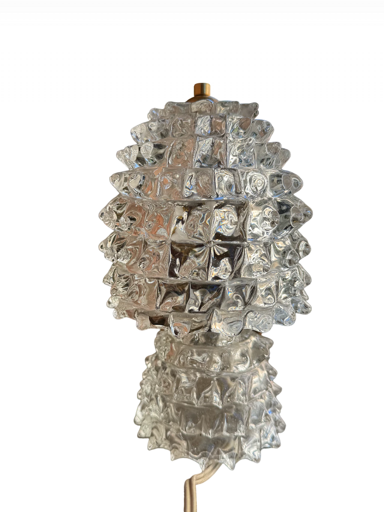 Lampada da tavolo in vetro di Murano di Barovier e Toso, anni '40 7