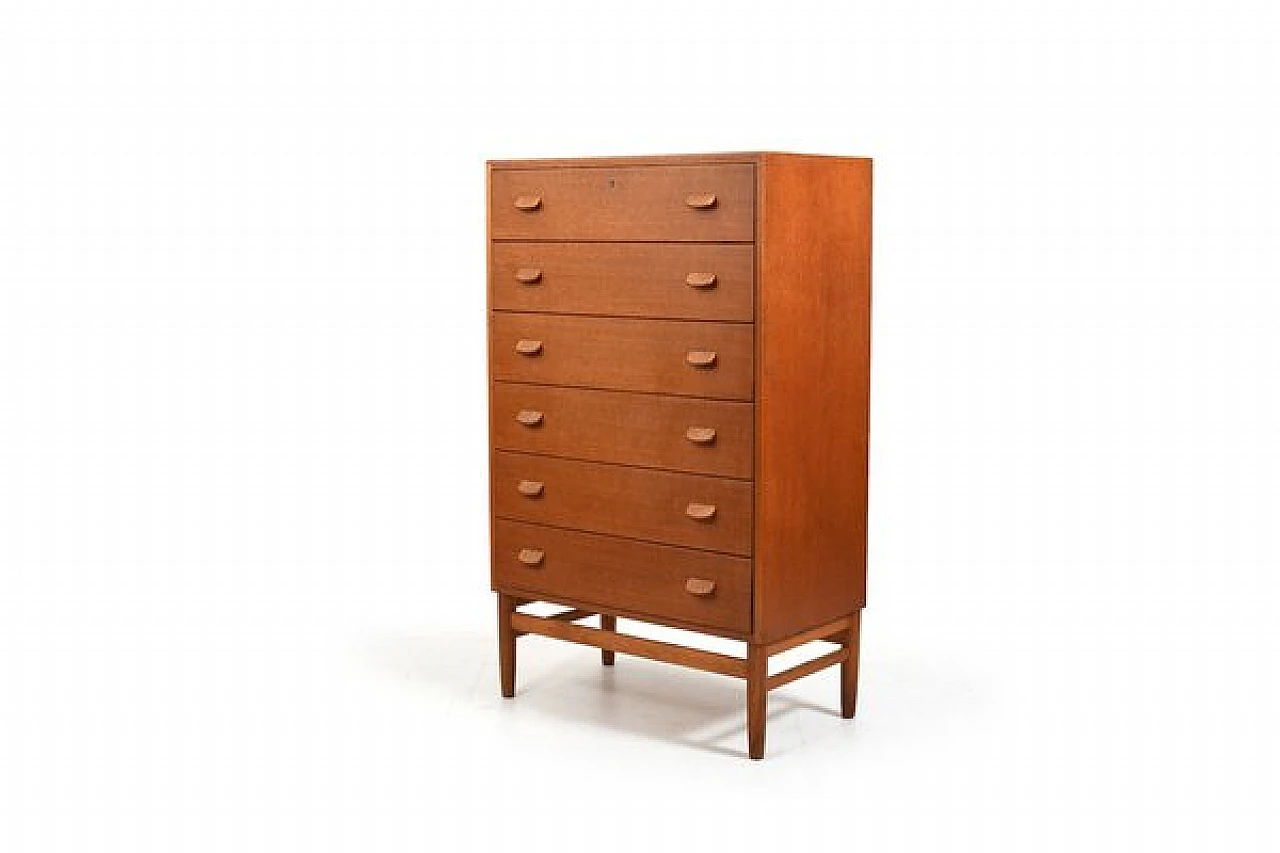 F-17 Tallboy chest of drawers by Poul M. Volther for FDB Møbler, 1950s 1