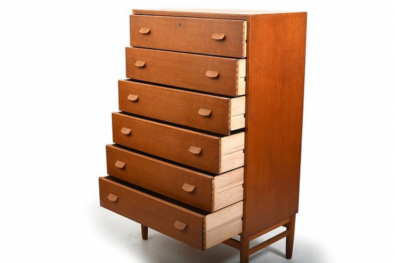 F-17 Tallboy chest of drawers by Poul M. Volther for FDB Møbler, 1950s 4