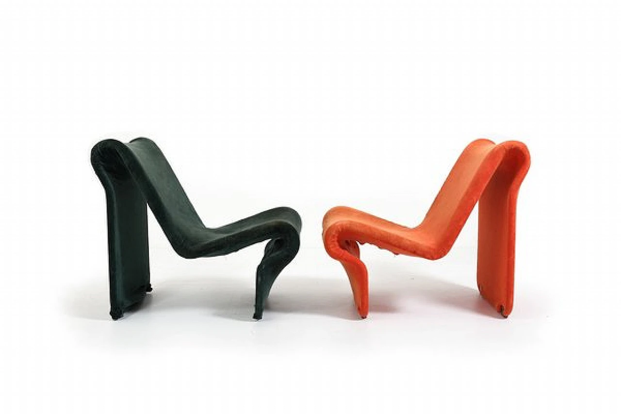 Pair of armchairs by Jan Drager and Johan Huldt, 1970s 2