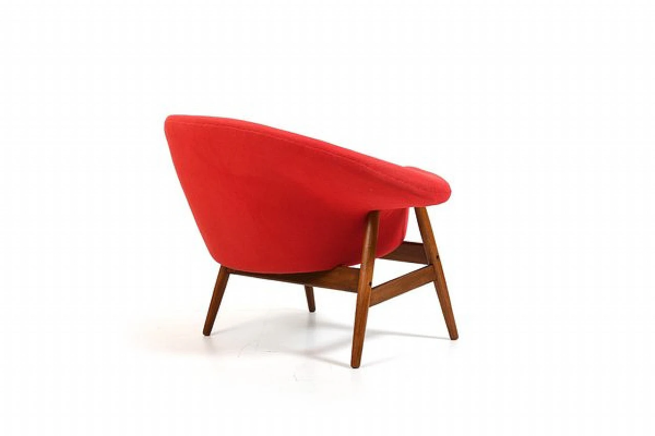 Fried Egg teak armchair by Hans Olsen for Bramin, 1950s 5