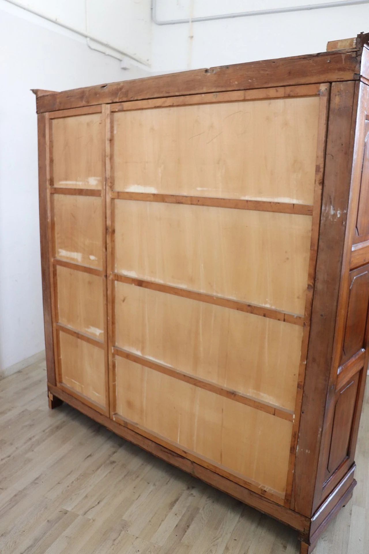 Louis Philippe solid walnut three-door wardrobe, mid-19th century 12