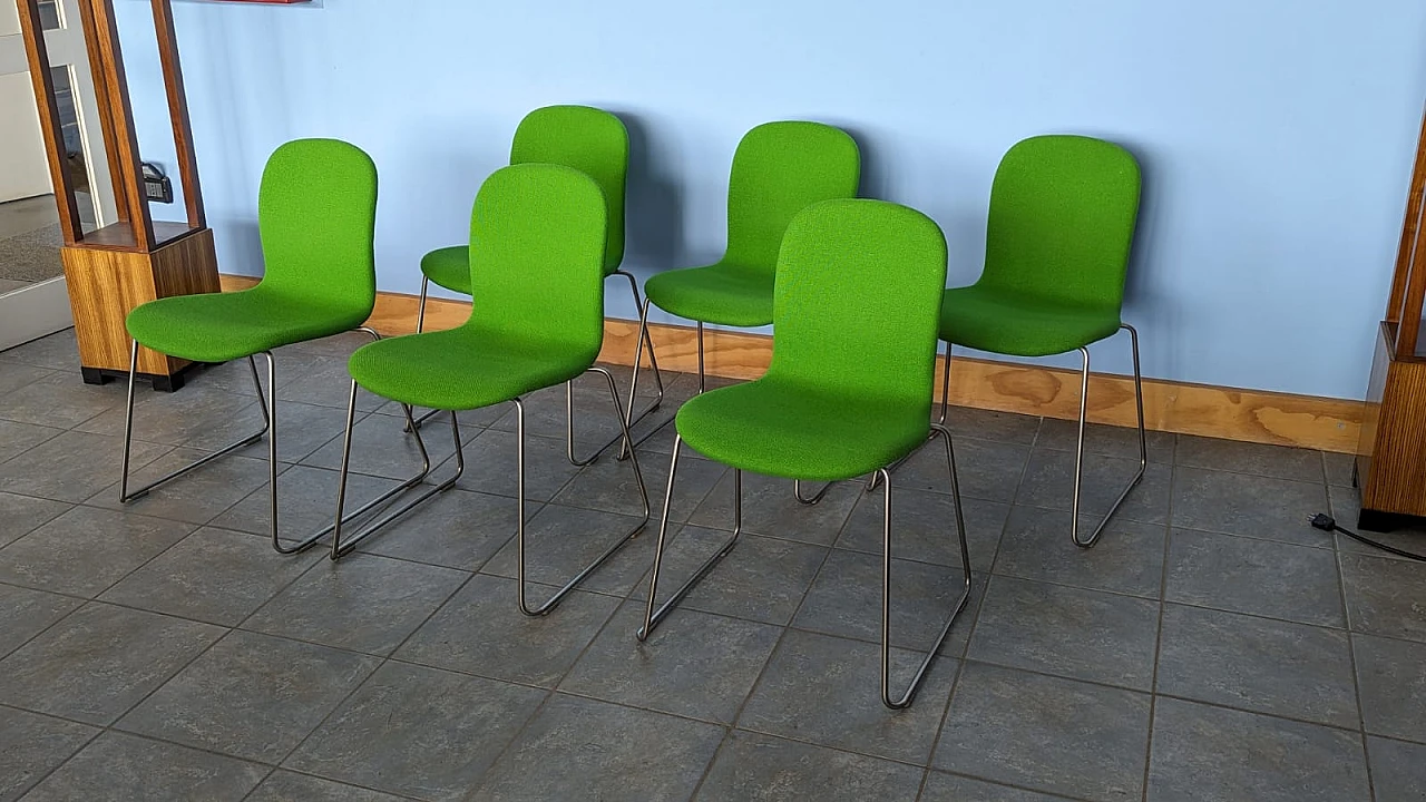 6 Green Tate chairs by Jasper Morrison for Cappellini, 2000s 1