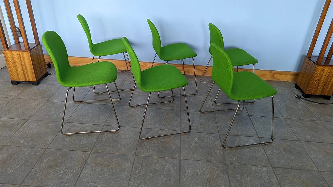 6 Green Tate chairs by Jasper Morrison for Cappellini, 2000s 3