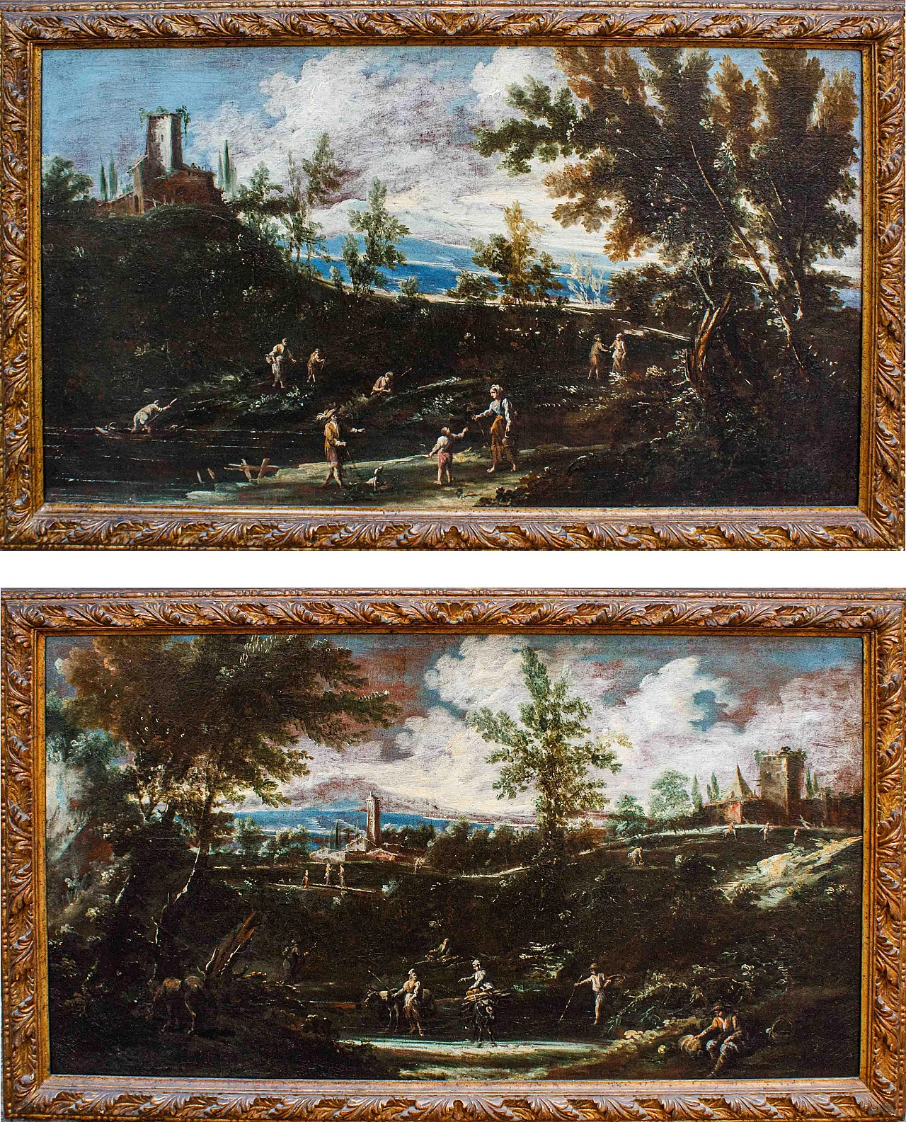 Antonio Francesco Peruzzini, pair of landscapes, 19th century 1