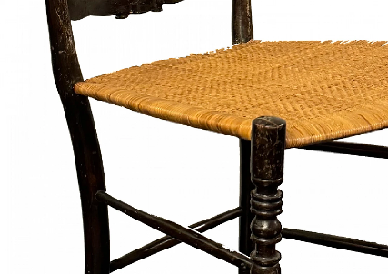 4 Chiavari chairs in wood and wicker 3