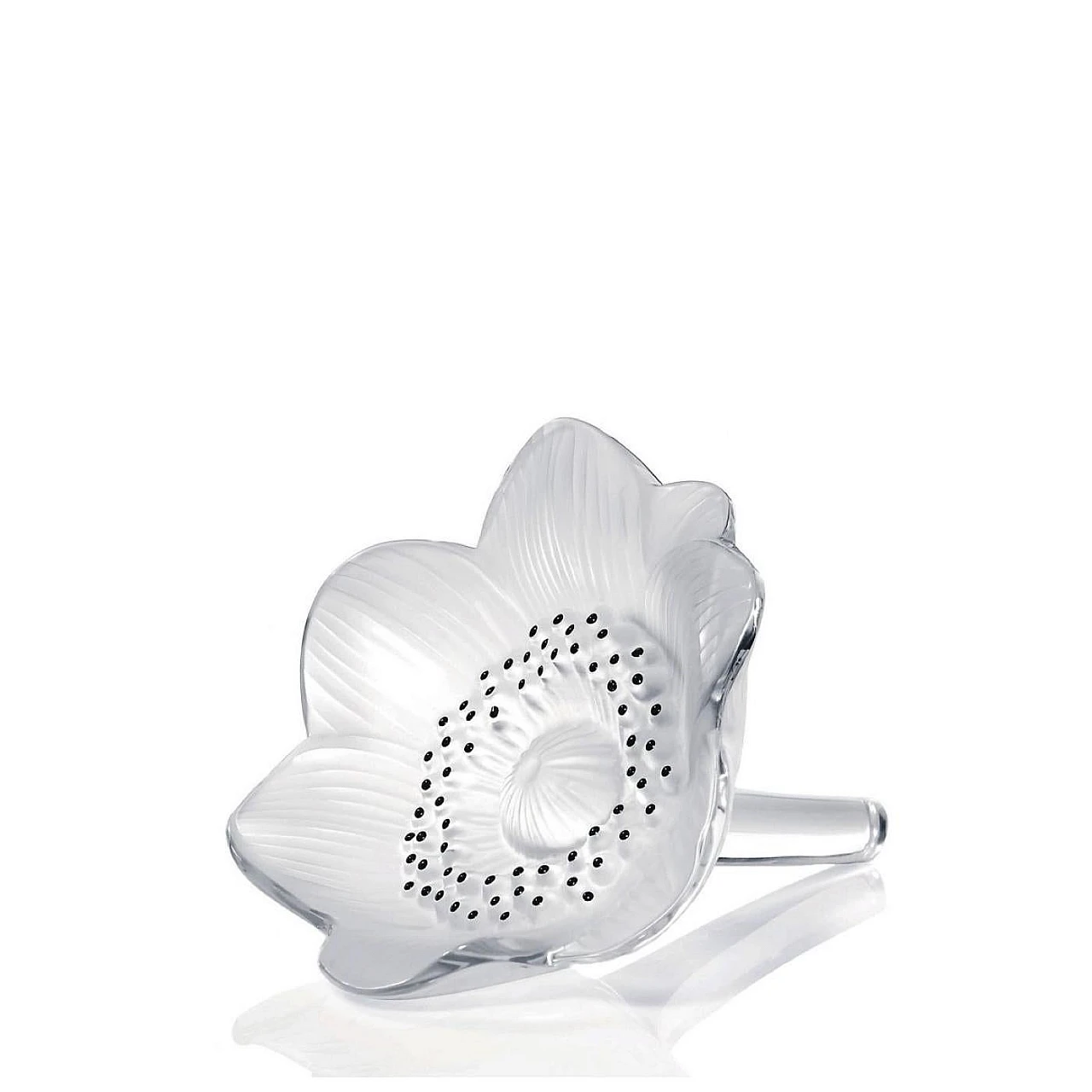 Scultura Anemone in cristallo di Lalique, anni '80 2