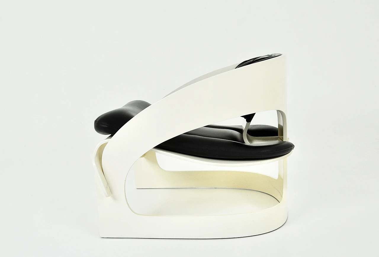 4801 armchair in wood and leather by Joe Colombo for Kartell, 1960s 6