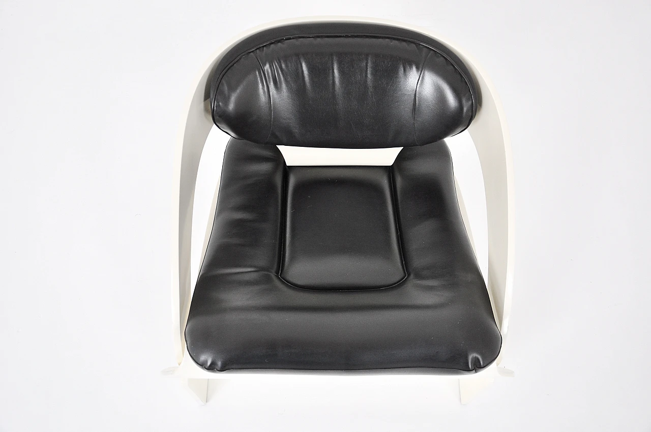 4801 armchair in wood and leather by Joe Colombo for Kartell, 1960s 8