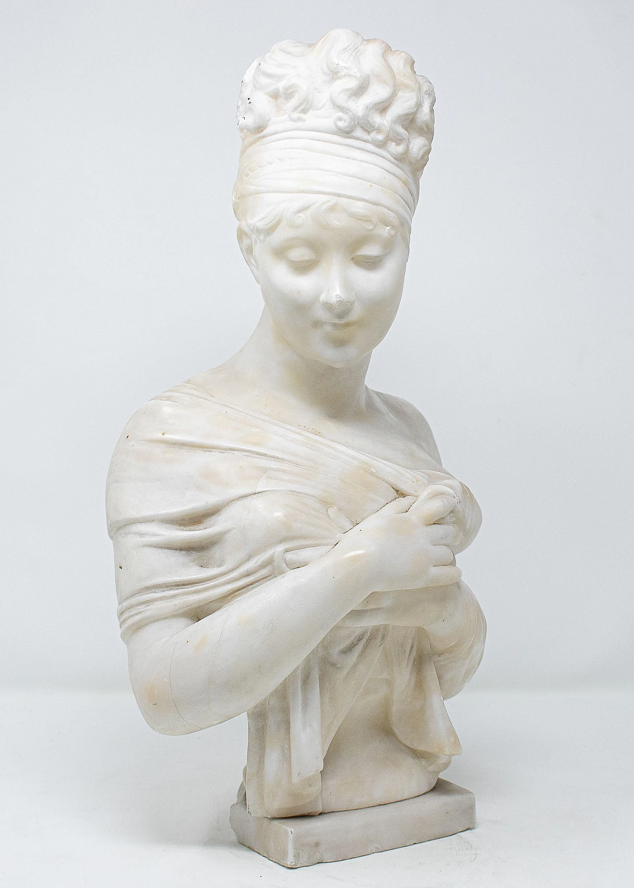 Alabaster bust of Juliette Récamier, 19th century 5