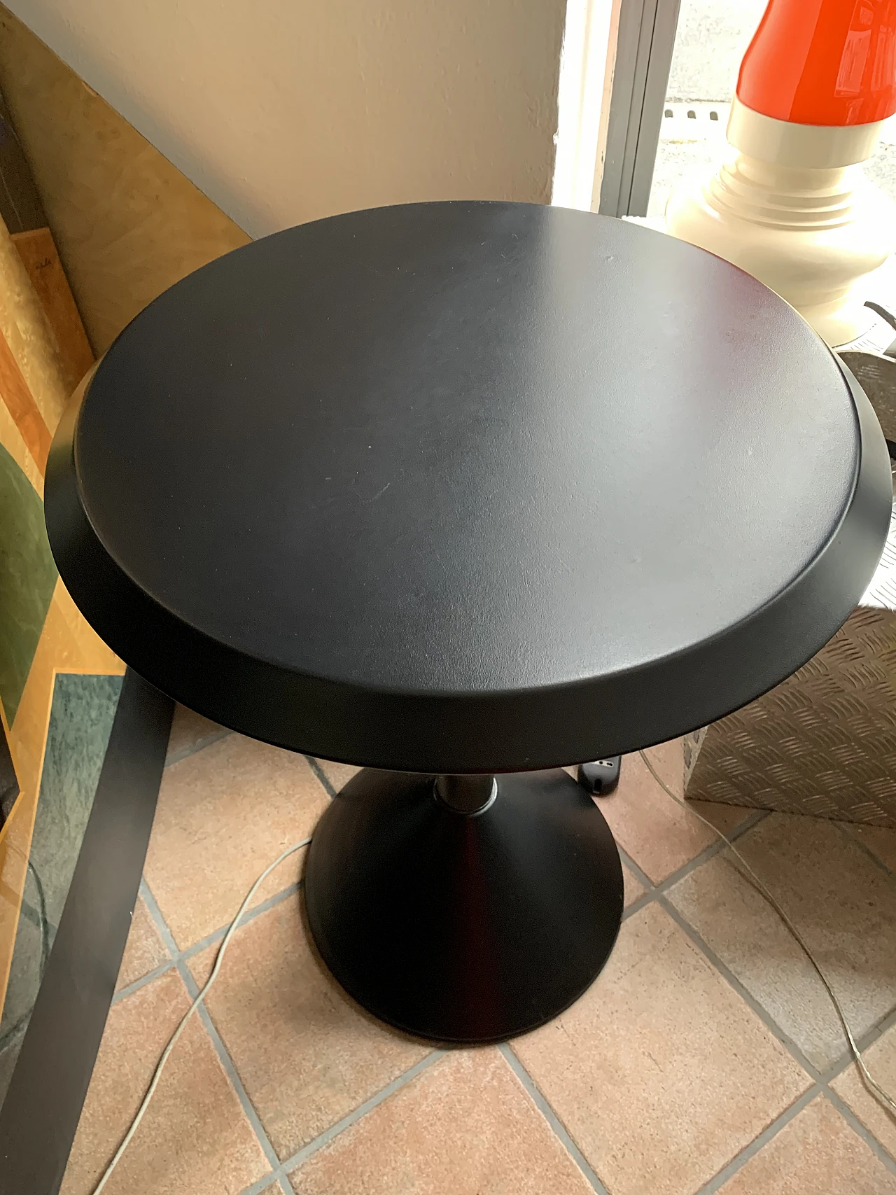 Black metal bistro table by Philippe Starck, 1980s 3