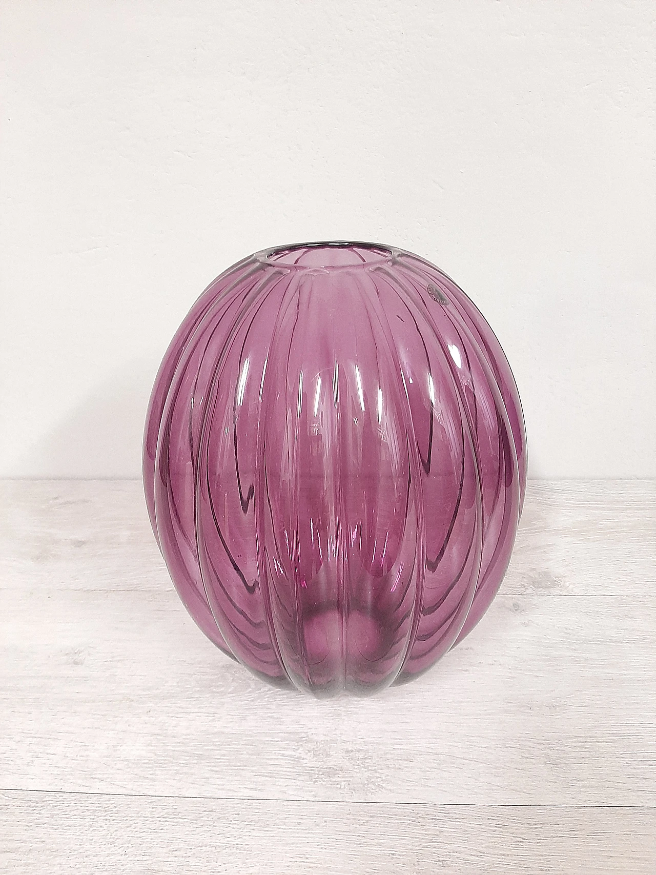 Purple glass vase by Gunnel Sahlin for Ikea, 1990s 1