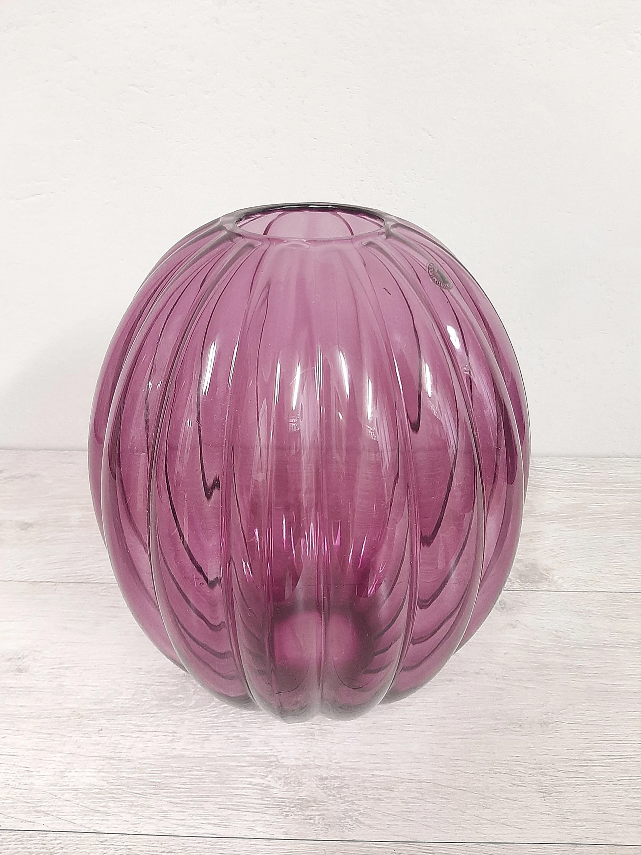 Purple glass vase by Gunnel Sahlin for Ikea, 1990s 2