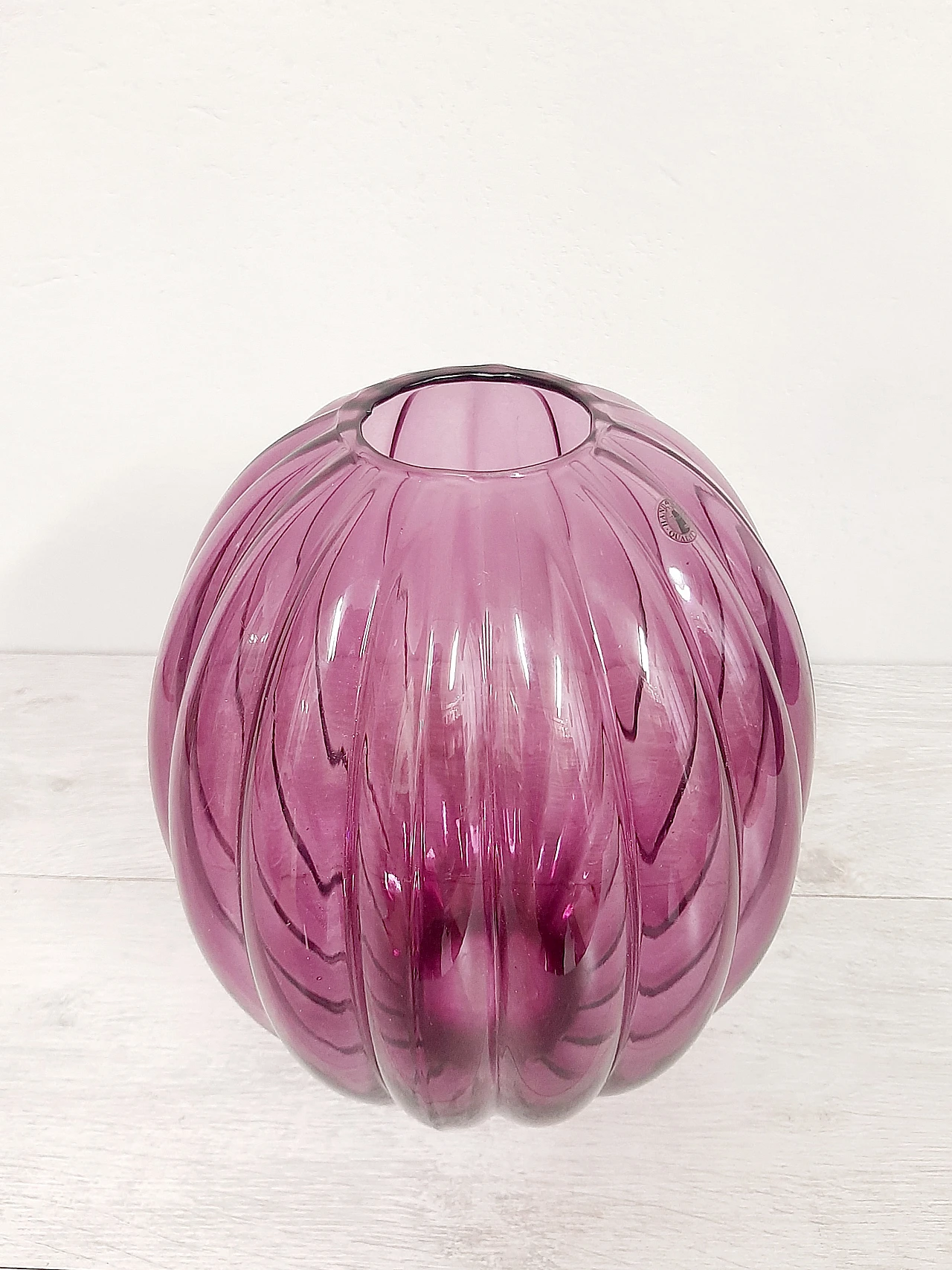 Purple glass vase by Gunnel Sahlin for Ikea, 1990s 3