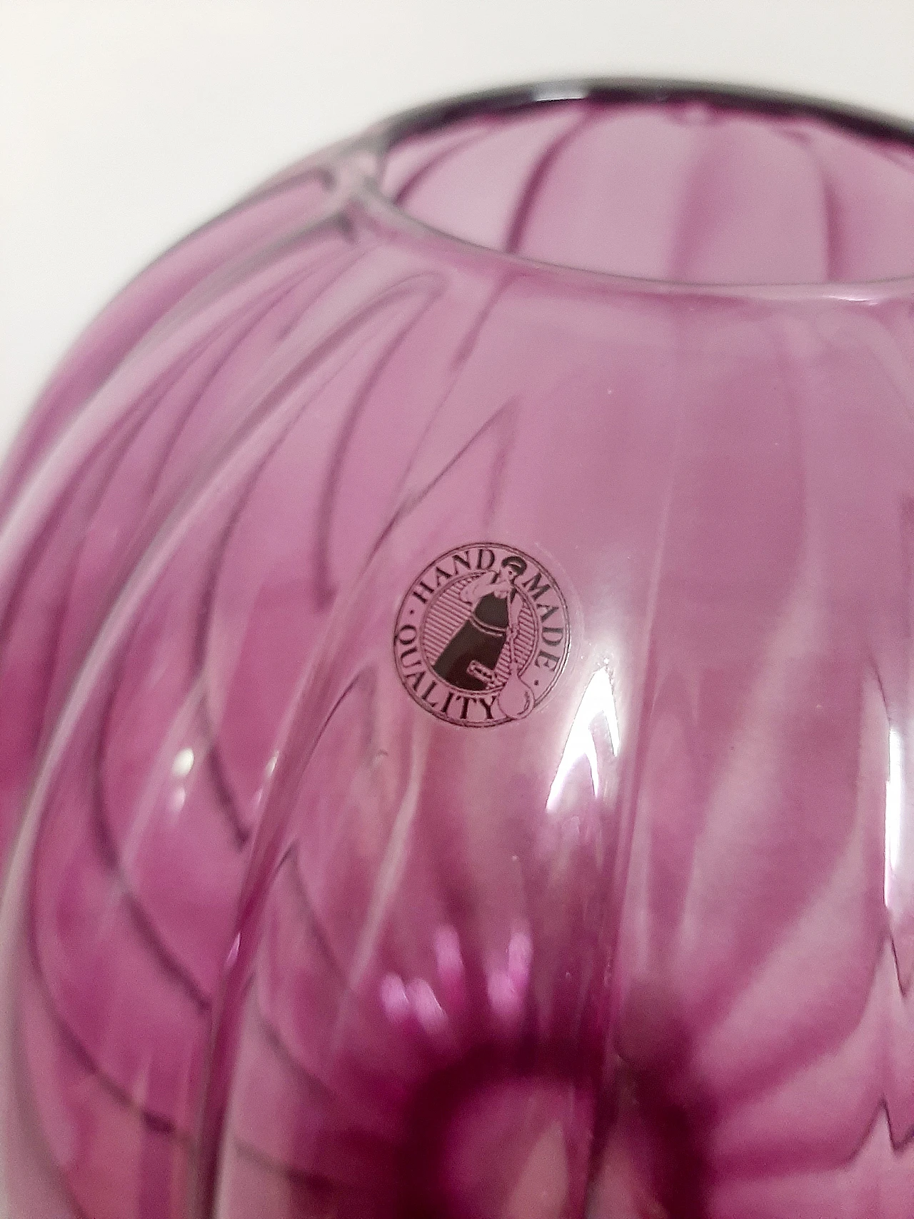 Purple glass vase by Gunnel Sahlin for Ikea, 1990s 4