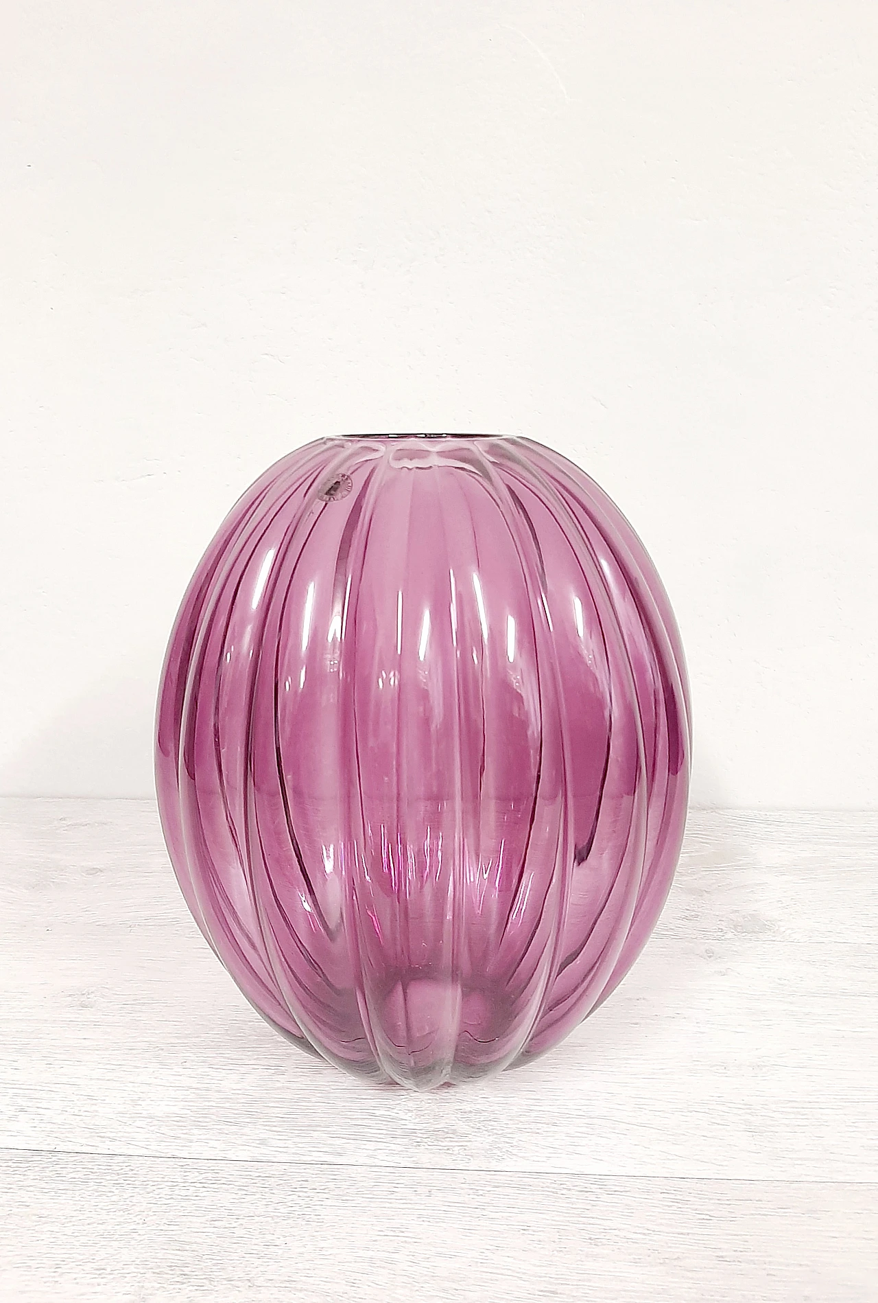 Purple glass vase by Gunnel Sahlin for Ikea, 1990s 5