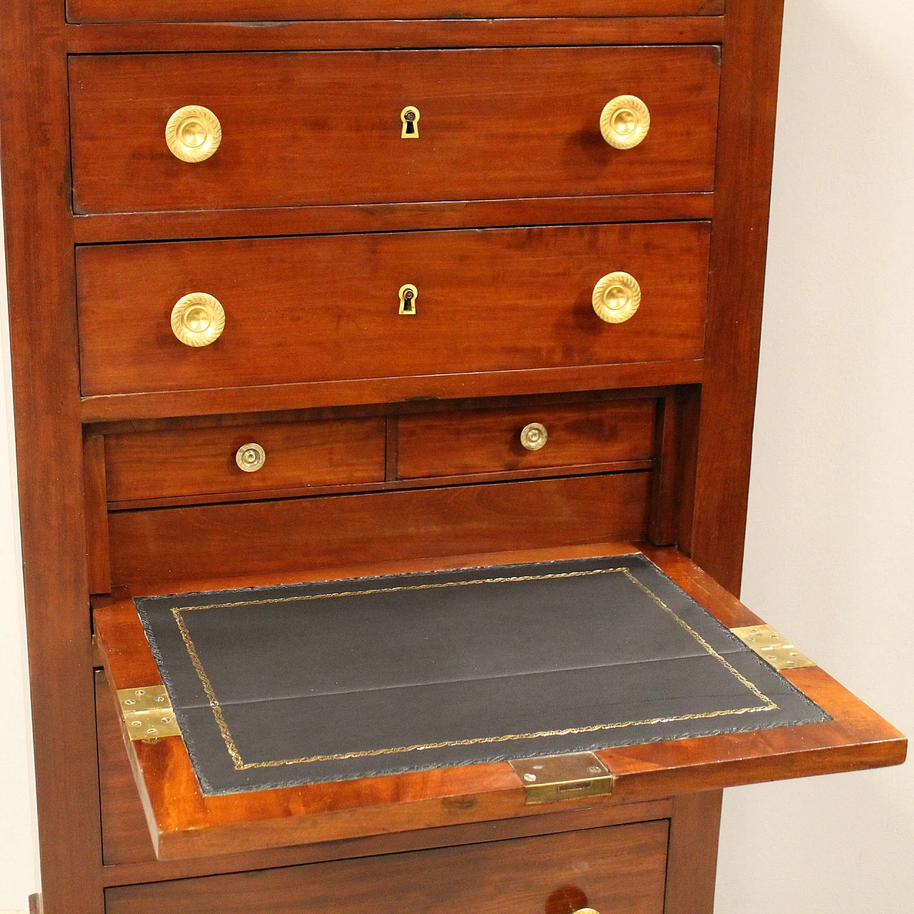 Empire mahogany secrétaire with marble top, early 19th century 10