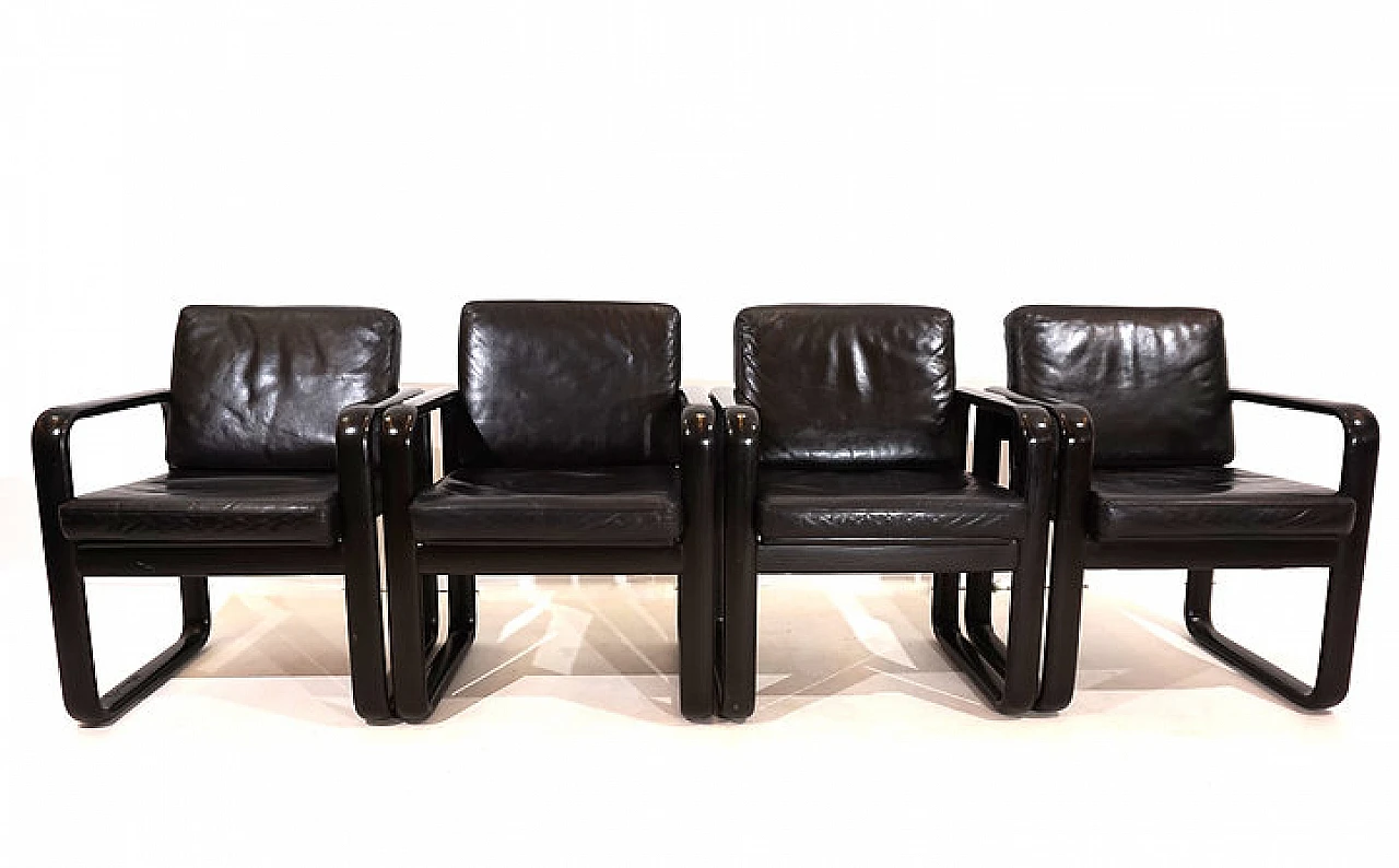 4 Hombre armchairs by Burkhard Vogtherr for Rosenthal, 1970s 1