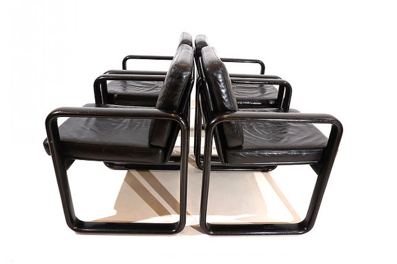 4 Hombre armchairs by Burkhard Vogtherr for Rosenthal, 1970s 9