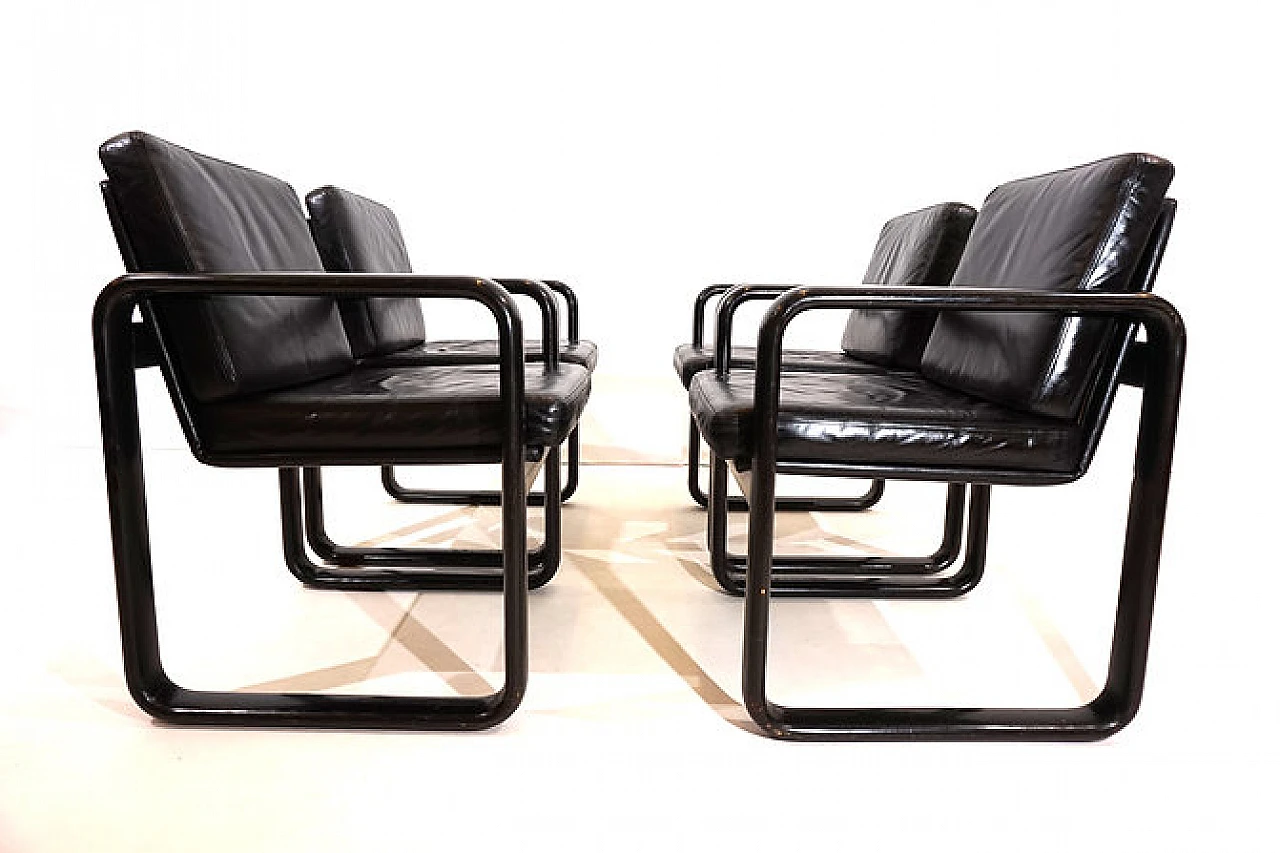 4 Hombre armchairs by Burkhard Vogtherr for Rosenthal, 1970s 13