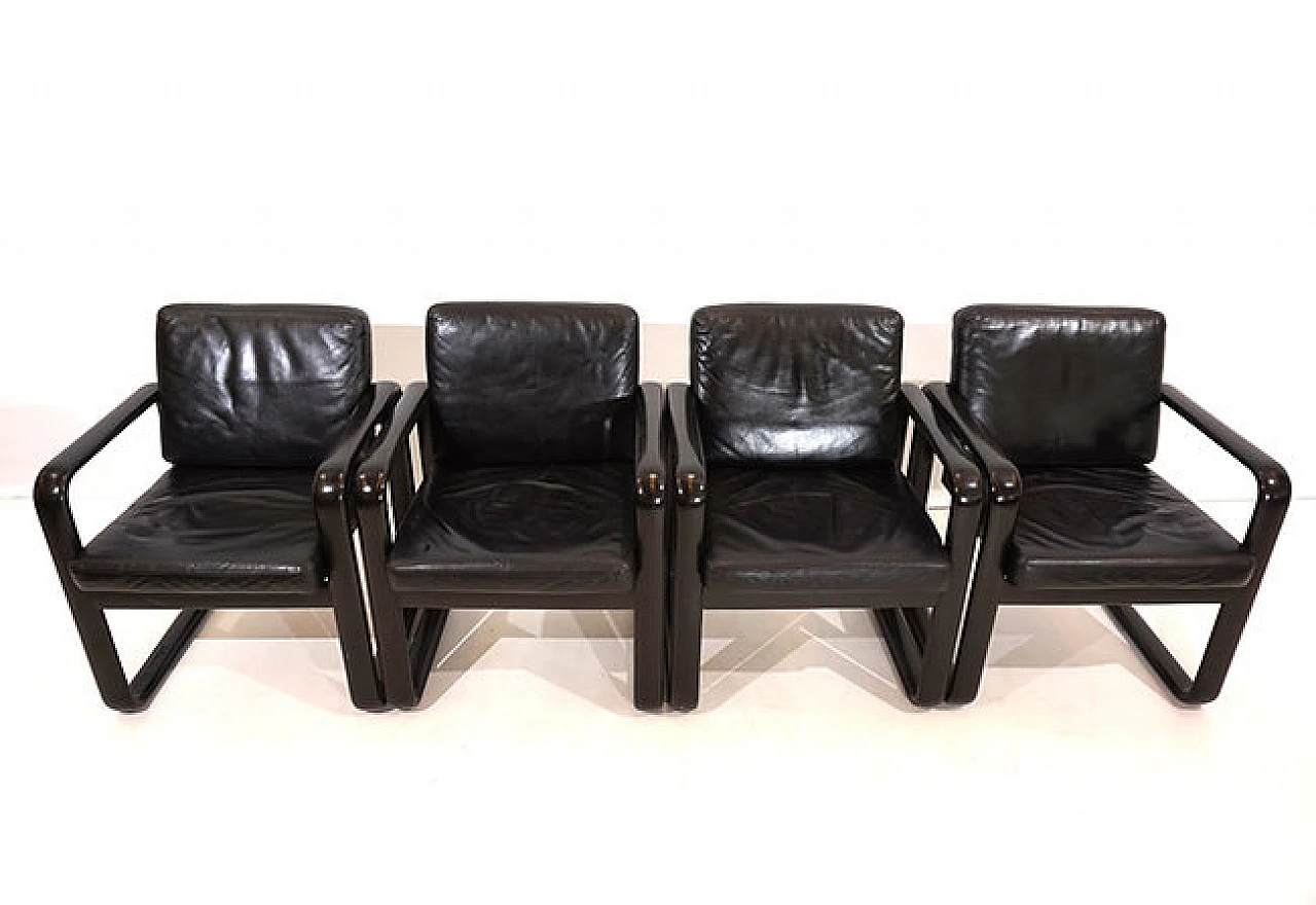 4 Hombre armchairs by Burkhard Vogtherr for Rosenthal, 1970s 16