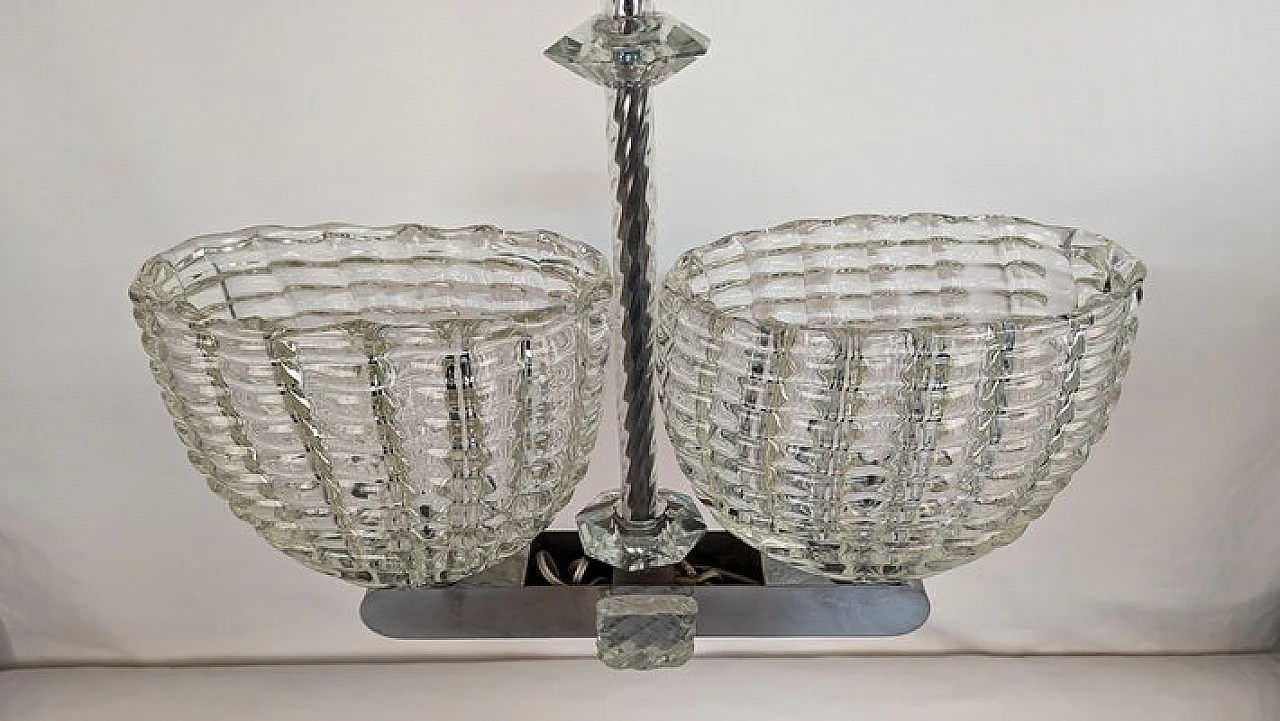 Murano glass chandelier by Barovier, 1930s 3