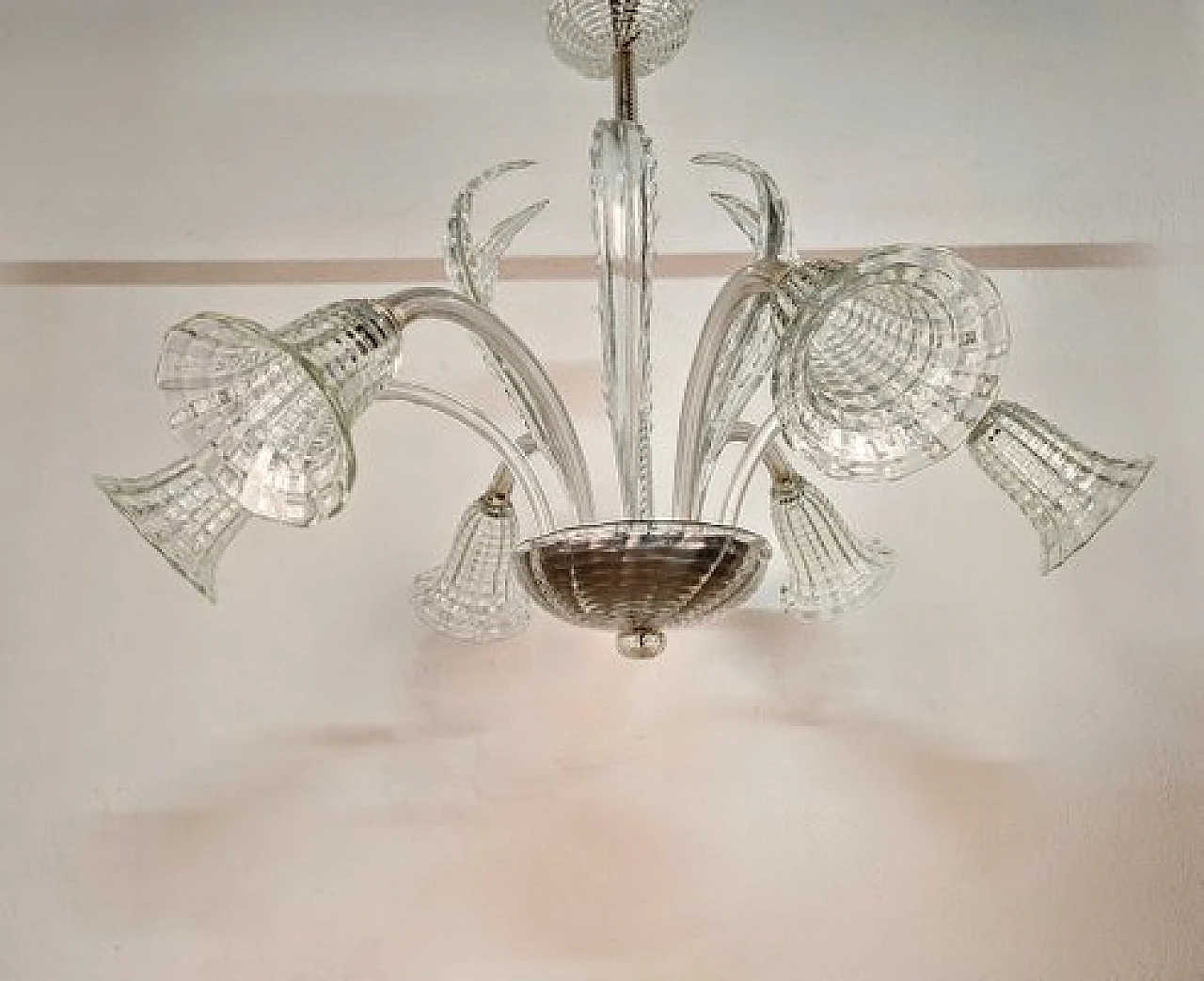 Murano glass chandelier by Barovier, 1940s 3