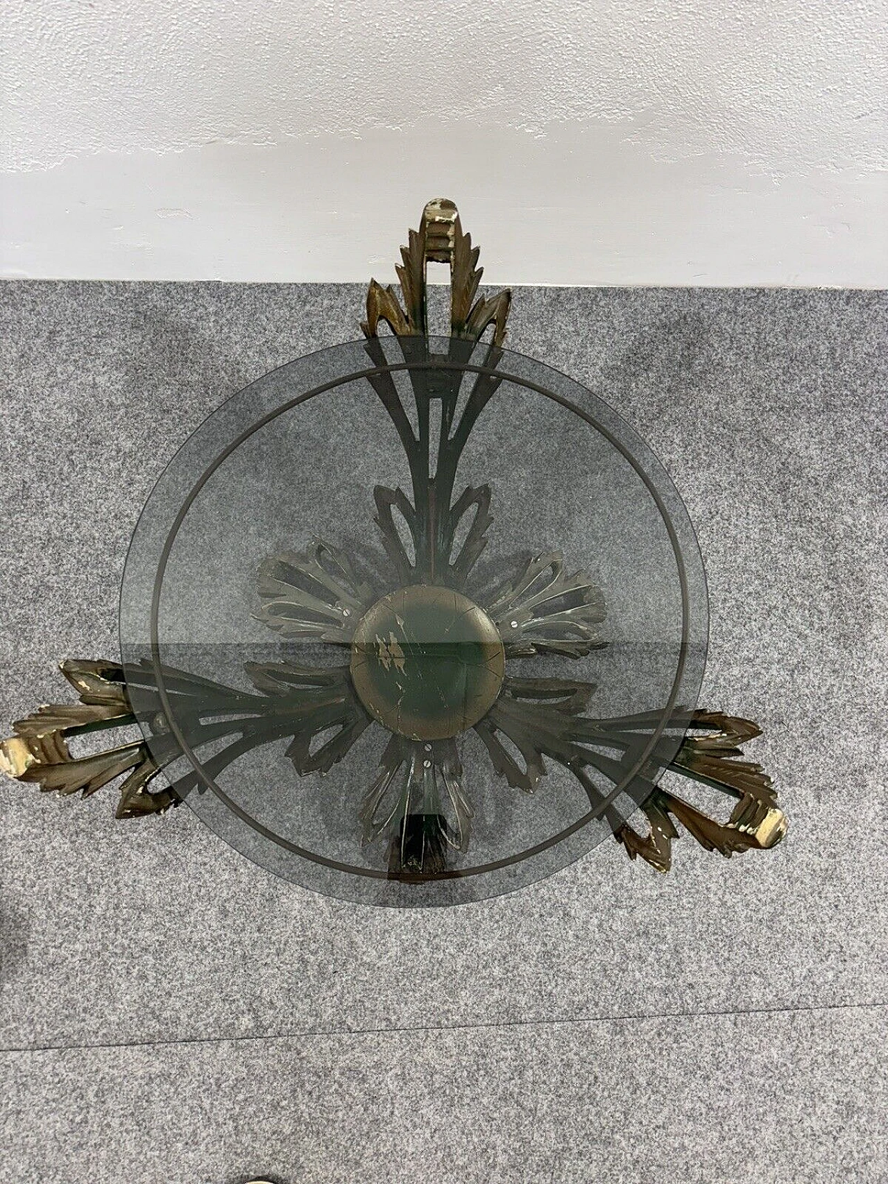 Wood and smoked glass coffee table by Osvaldo Borsani, 1930s 6