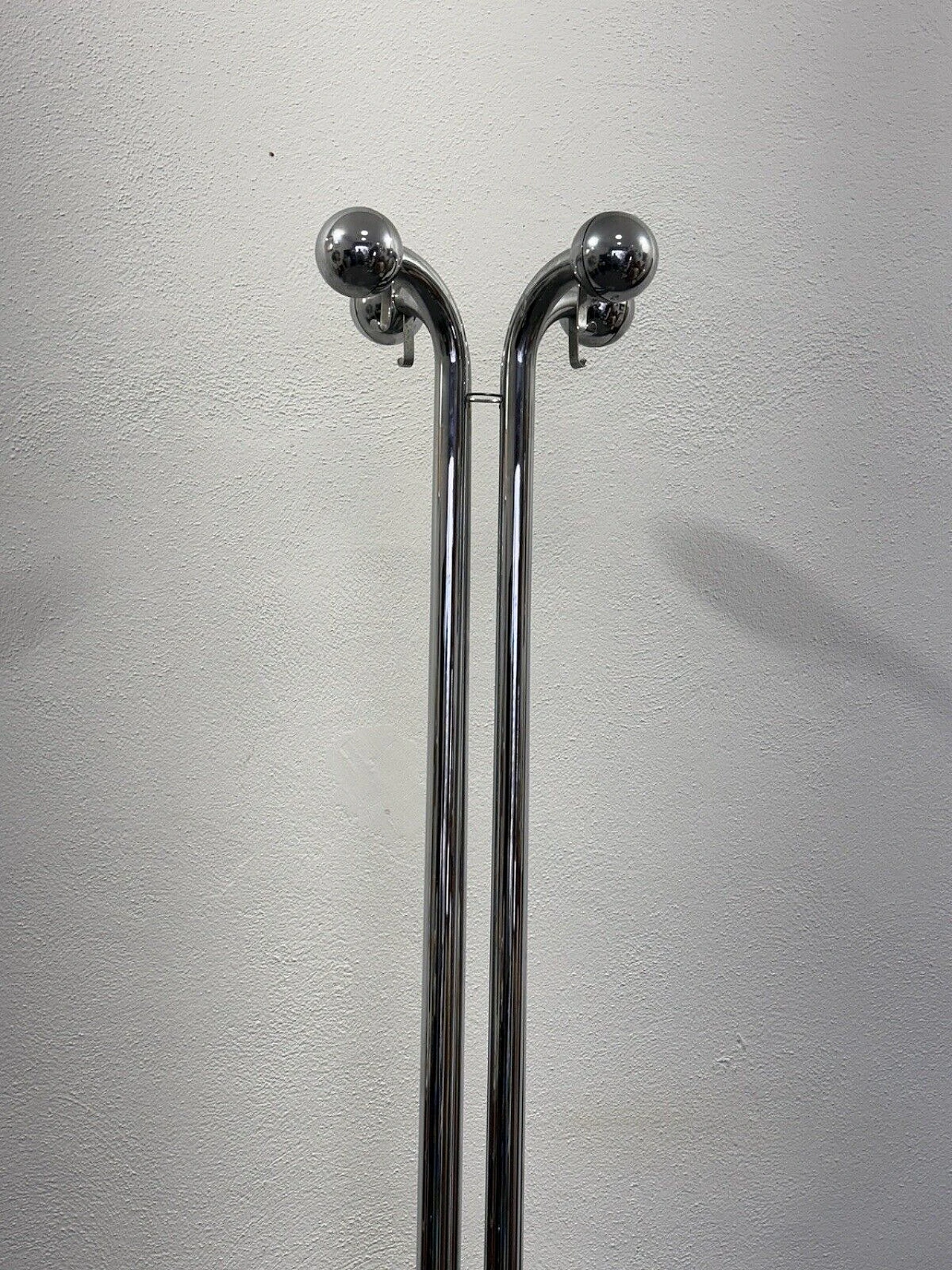 Space Age chromed steel floor coat rack, 1970s 5