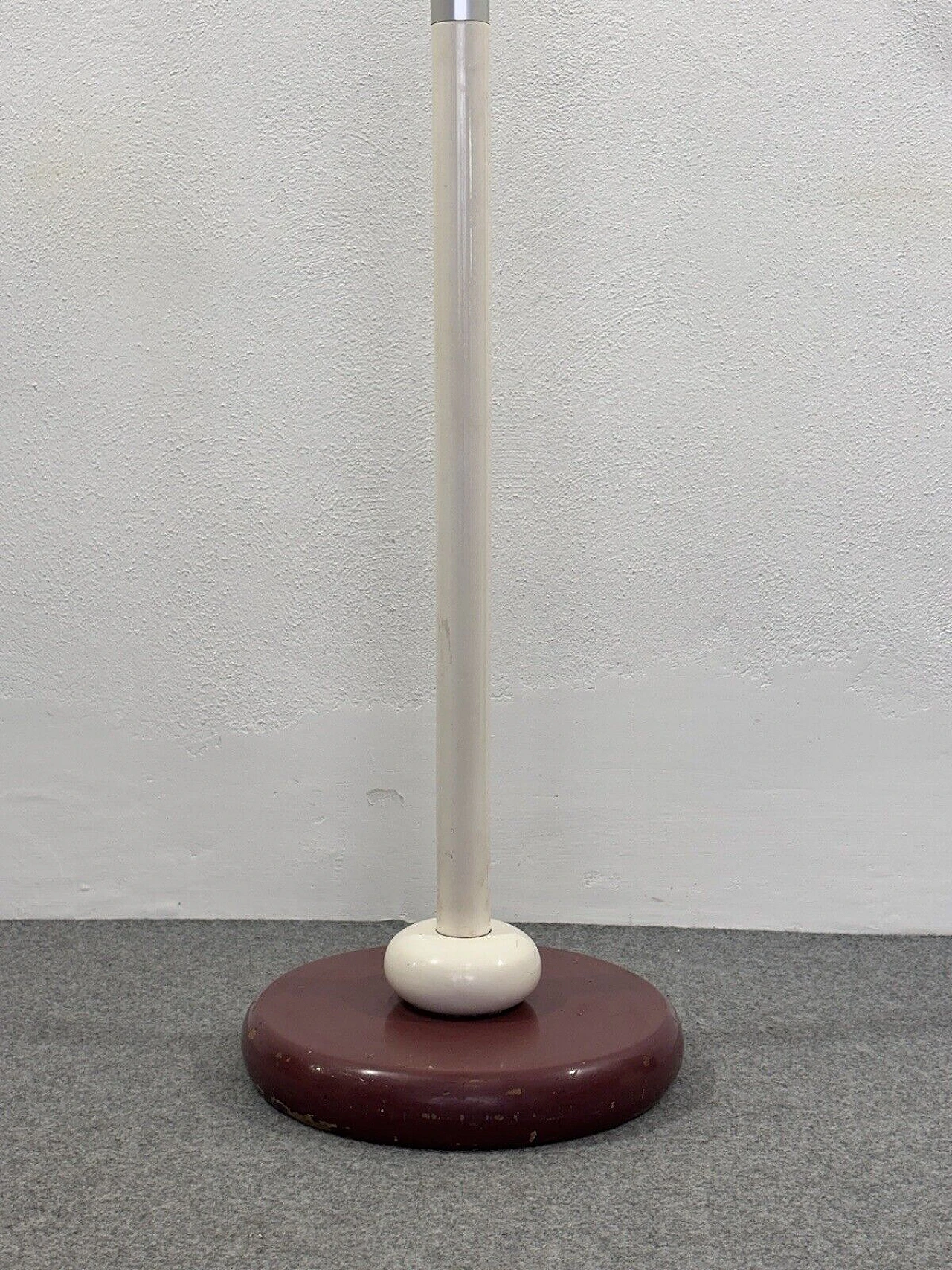 Space Age lacquered wood floor coat rack, 1970s 9