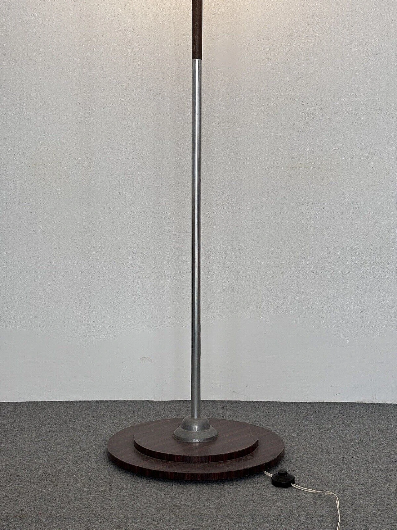 Teak, steel and glass floor lamp, 1960s 5