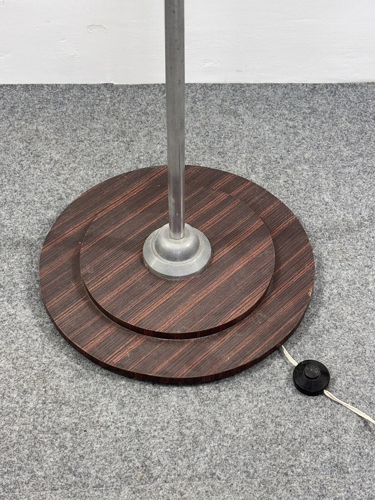 Teak, steel and glass floor lamp, 1960s 7