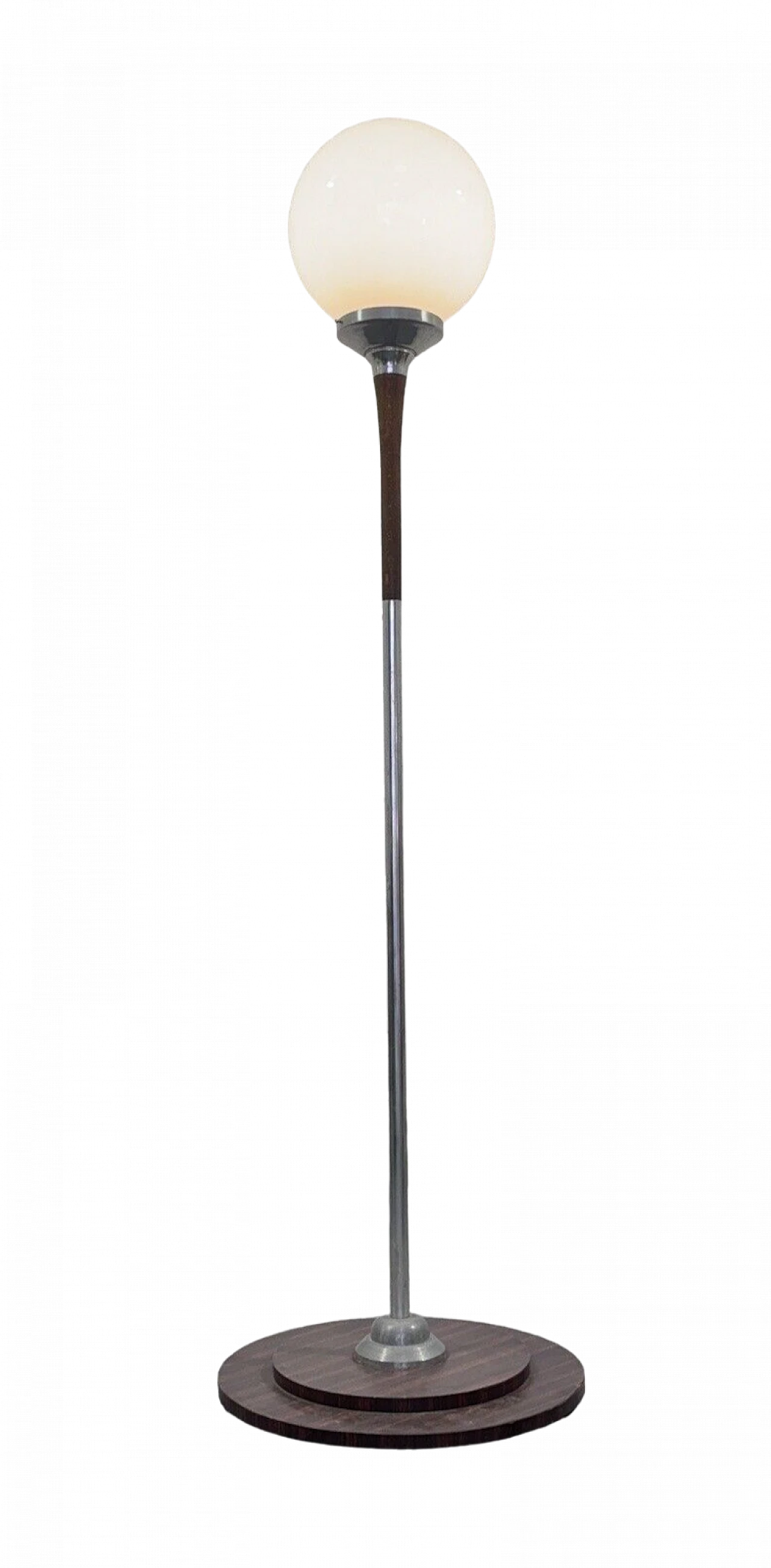 Teak, steel and glass floor lamp, 1960s 9