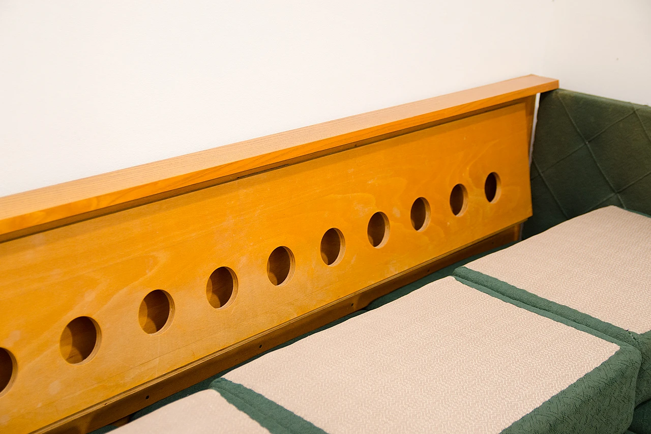 Czechoslovakian beech corner storage sofa, 1960s 14