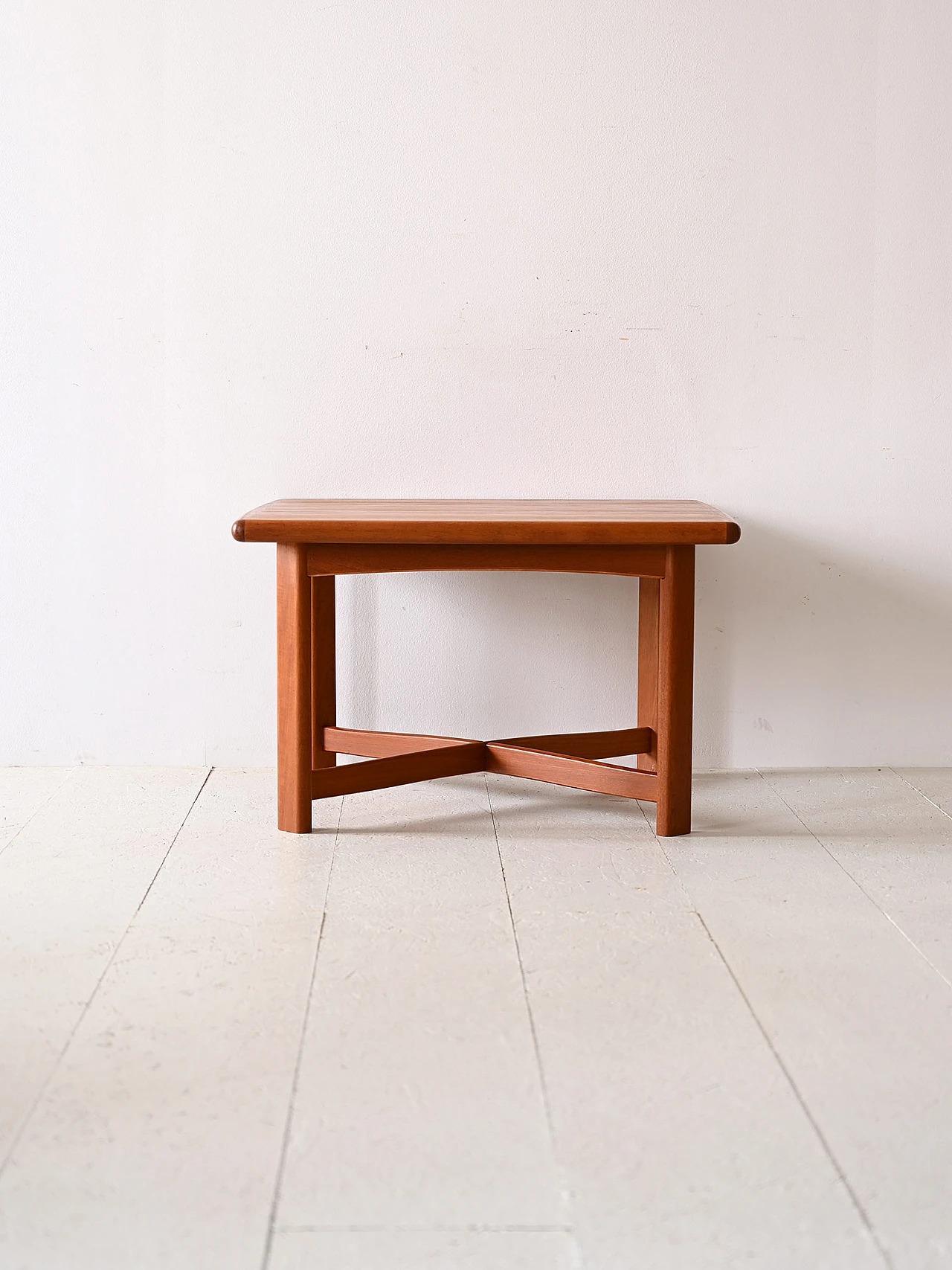 Scandinavian square teak coffee table, 1960s 1