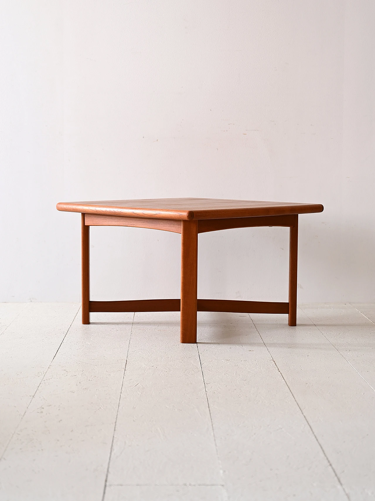 Scandinavian square teak coffee table, 1960s 3