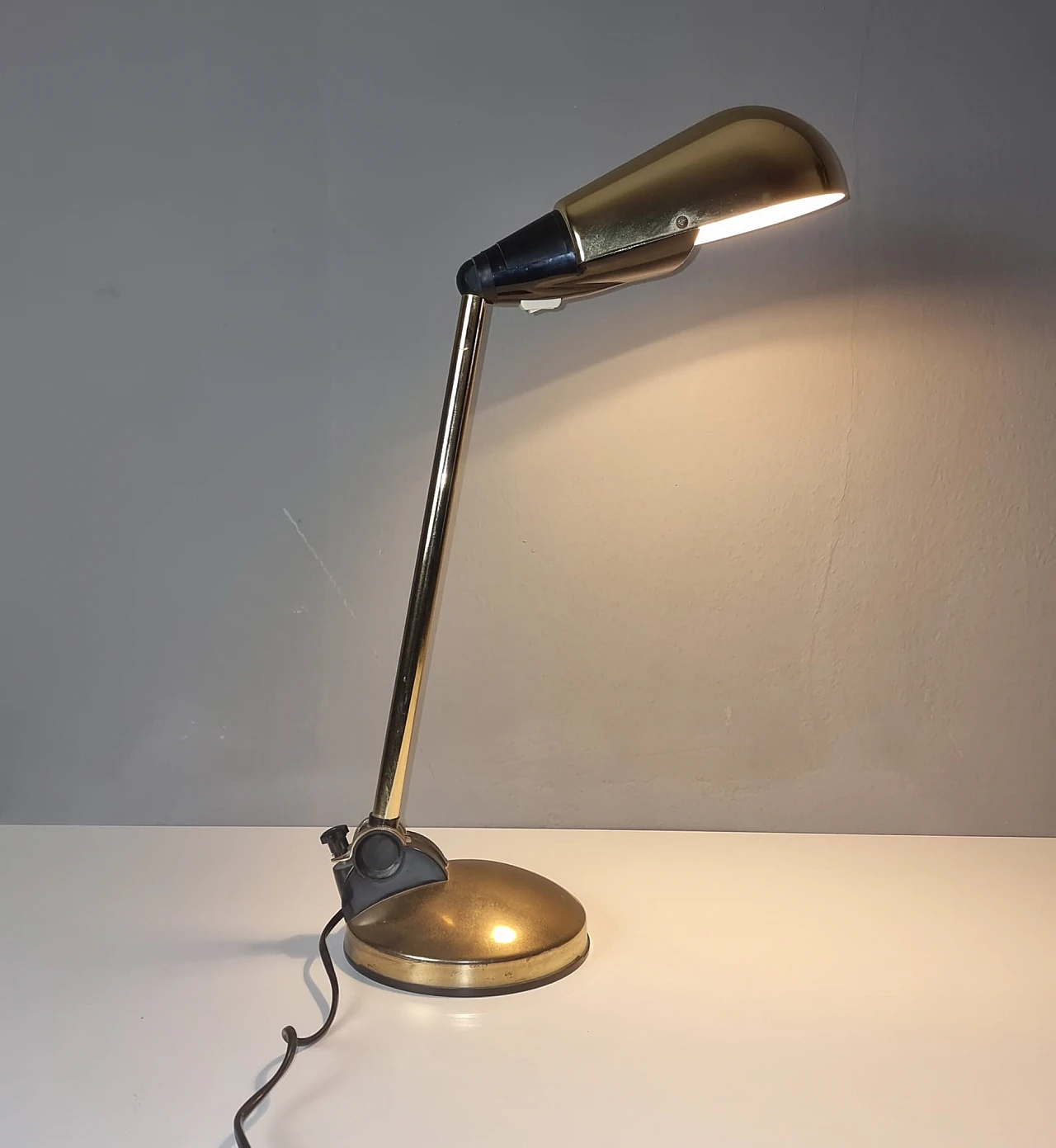 Brass table lamp by Marina Malabotti, 1970s 1