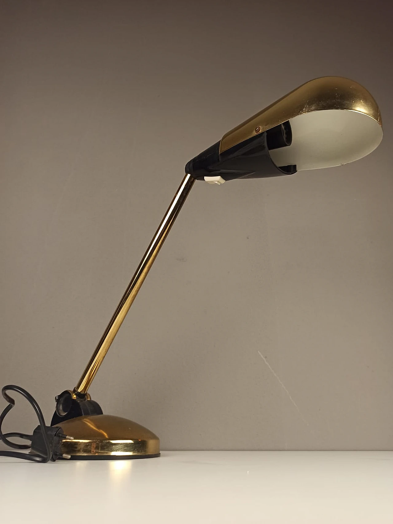 Brass table lamp by Marina Malabotti, 1970s 12