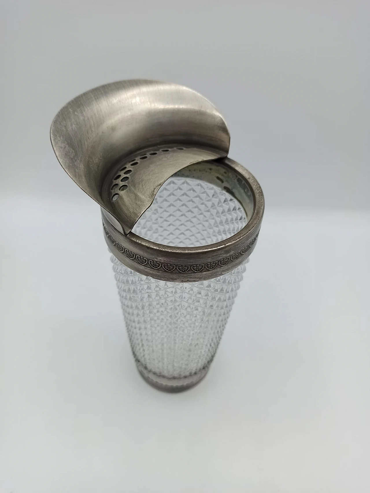 Crystal and silver cocktail shaker, 1960s 1