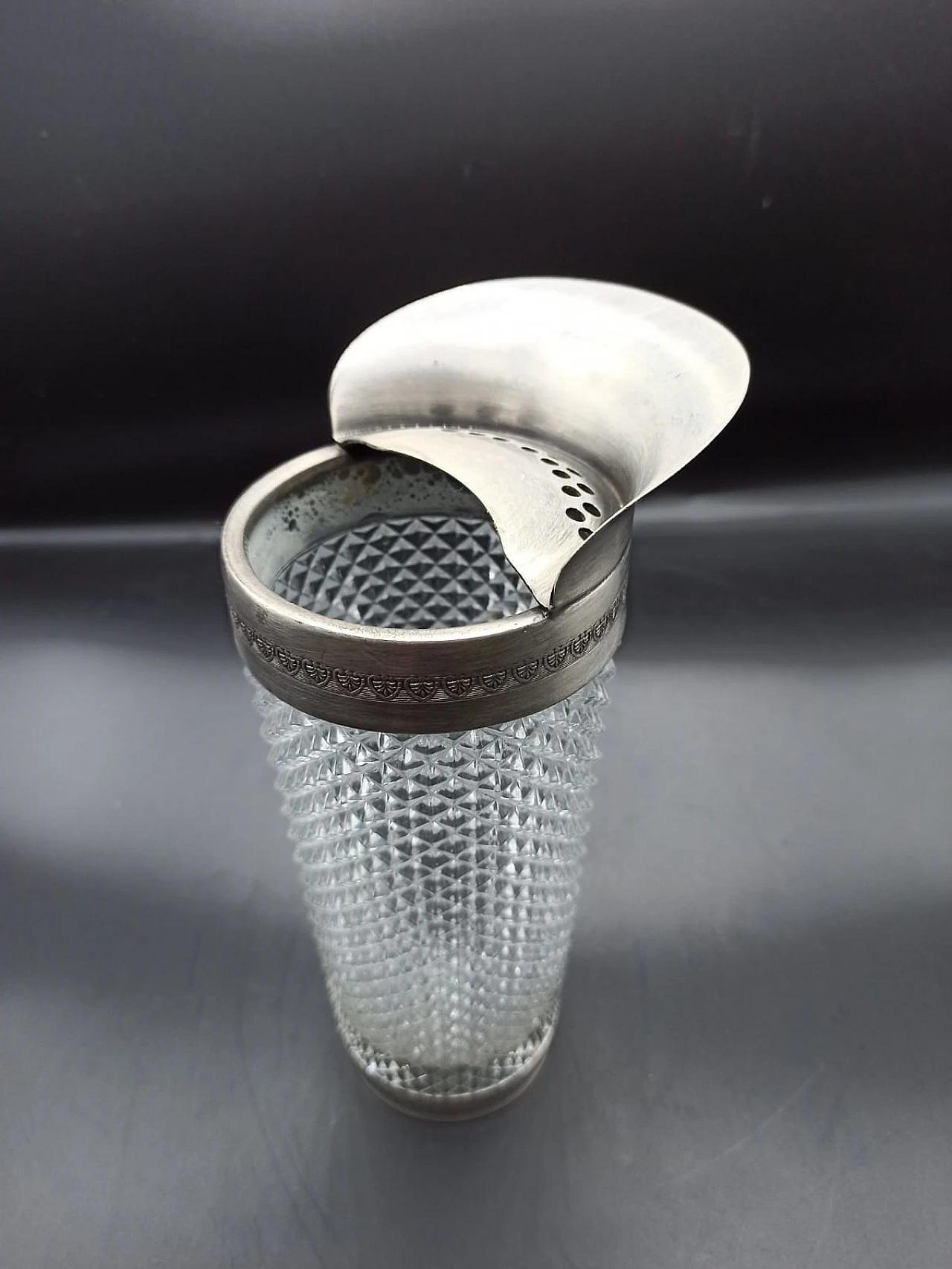 Crystal and silver cocktail shaker, 1960s 5