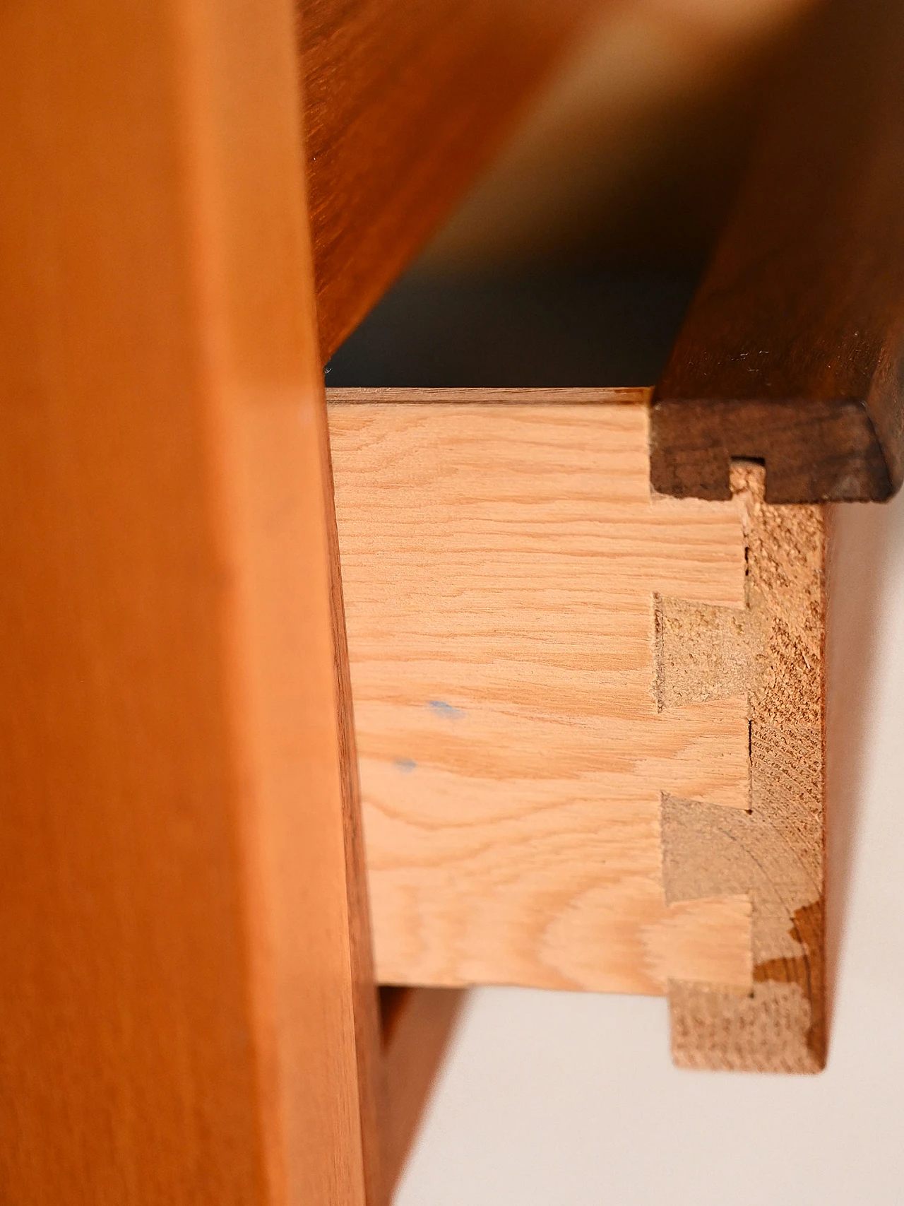 Scandinavian teak desk with birch details, 1960s 7