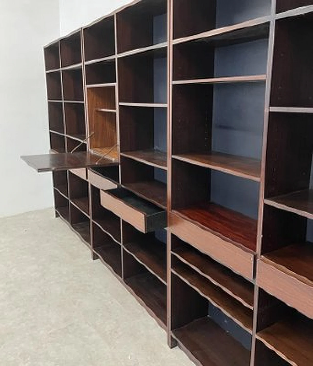 Piet three-module rosewood bookcase by Gavina, 1960s 2