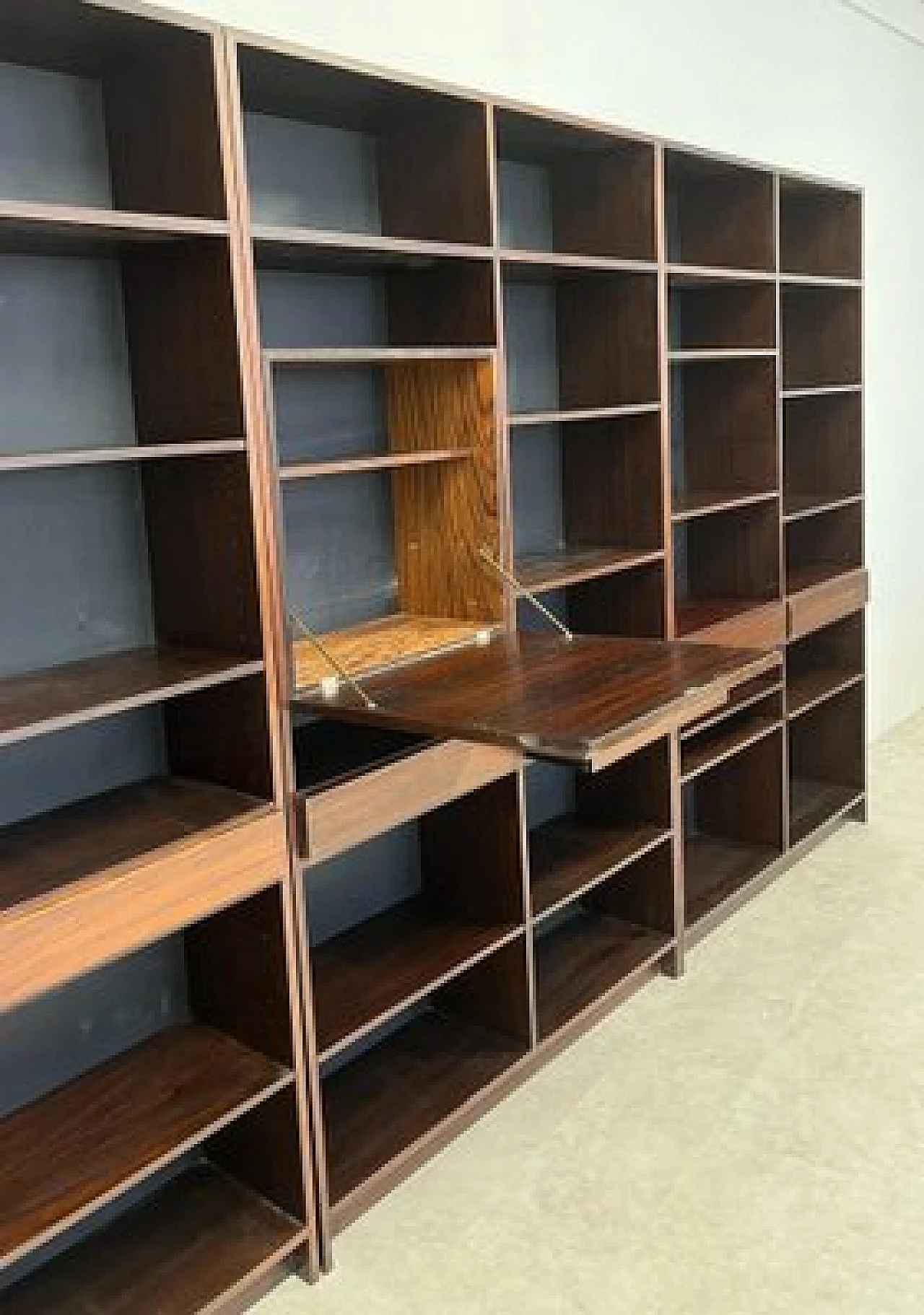 Piet three-module rosewood bookcase by Gavina, 1960s 3