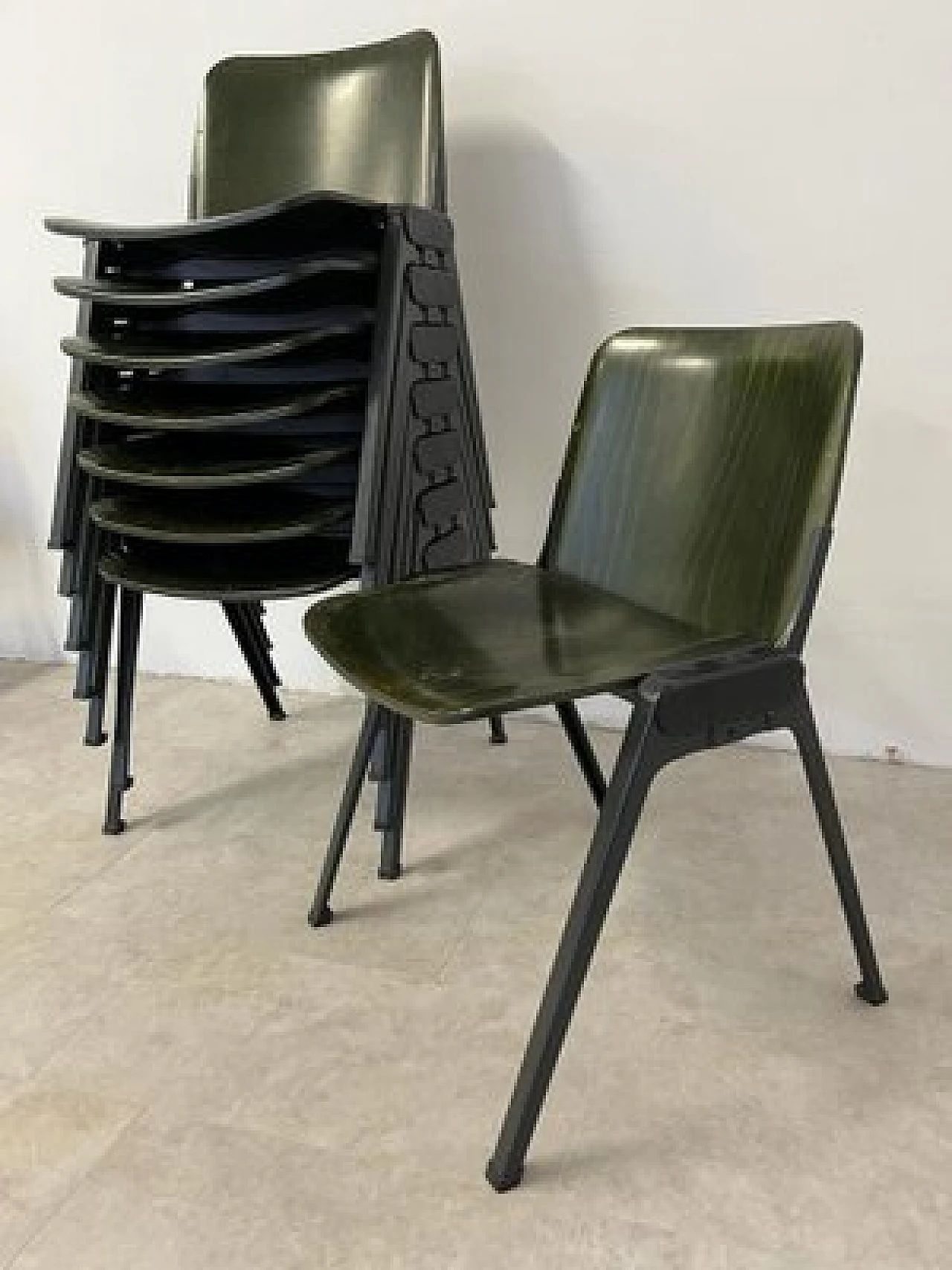 8 K Series chairs by Roberto Lucci and Paolo Orlandini for Velca, 1970 3