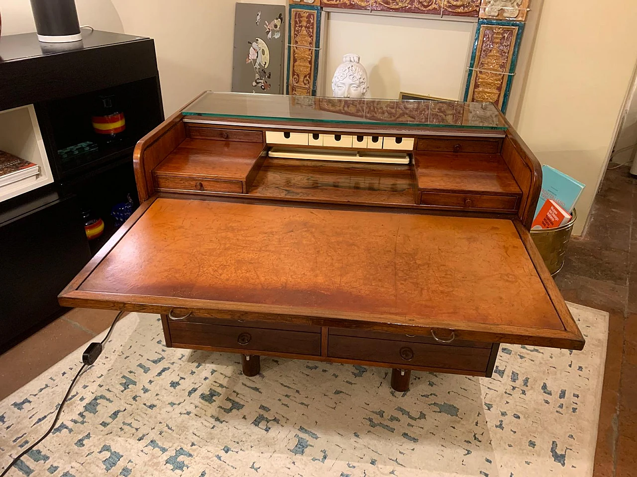 804 Roll-top desk by Gianfranco Frattini for Bernini, 1960s 2