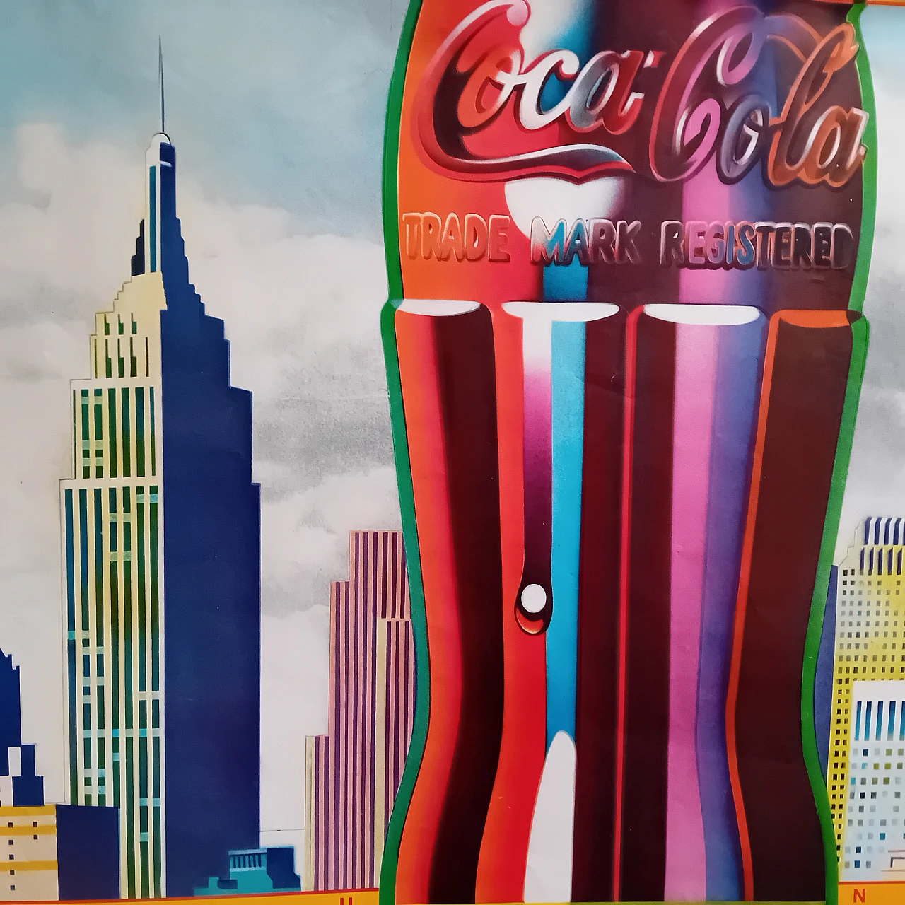 Jan Hunt, Coca Cola - Skyscrapers, poster, 1984 2