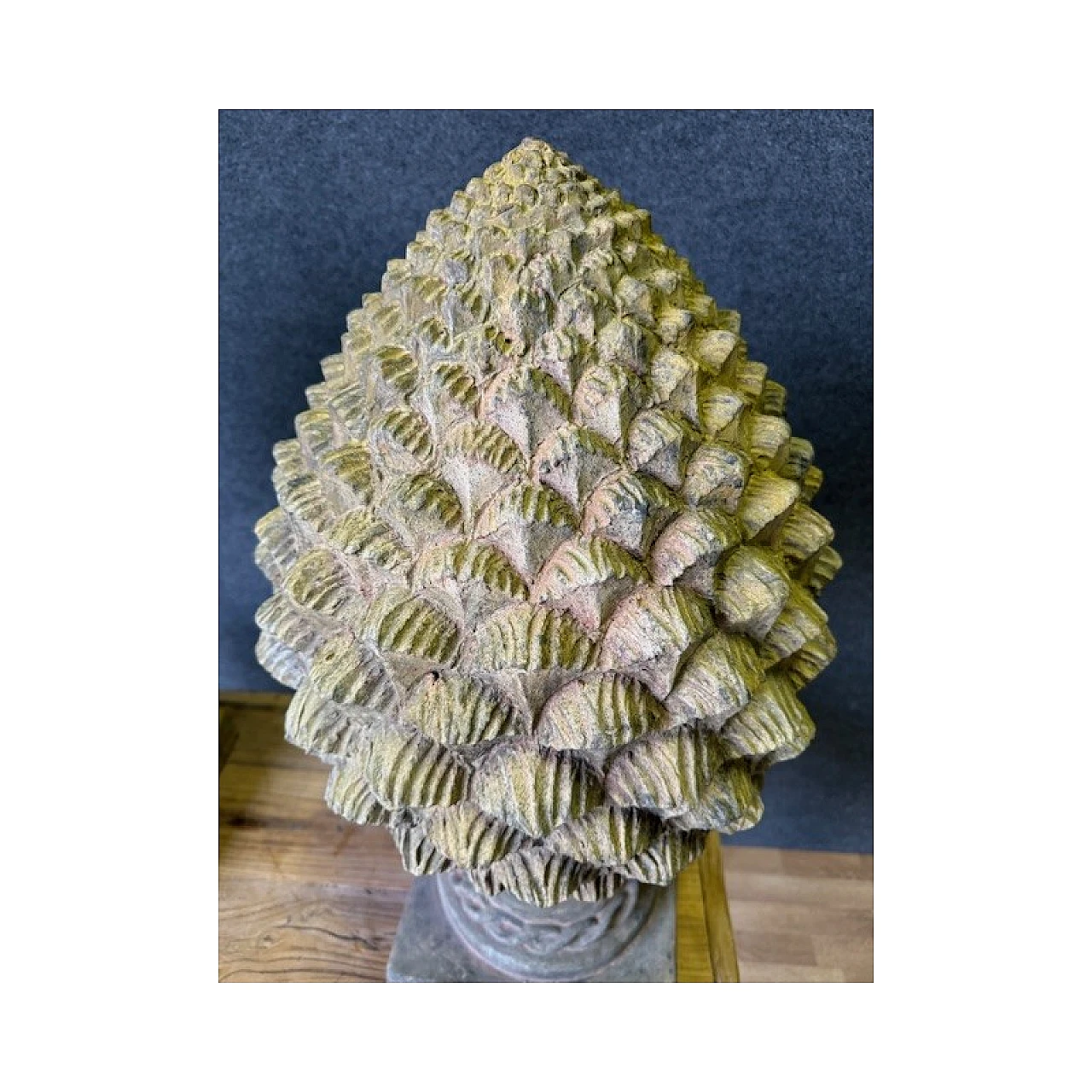 Pair of Renaissance style terracotta pine cones 11