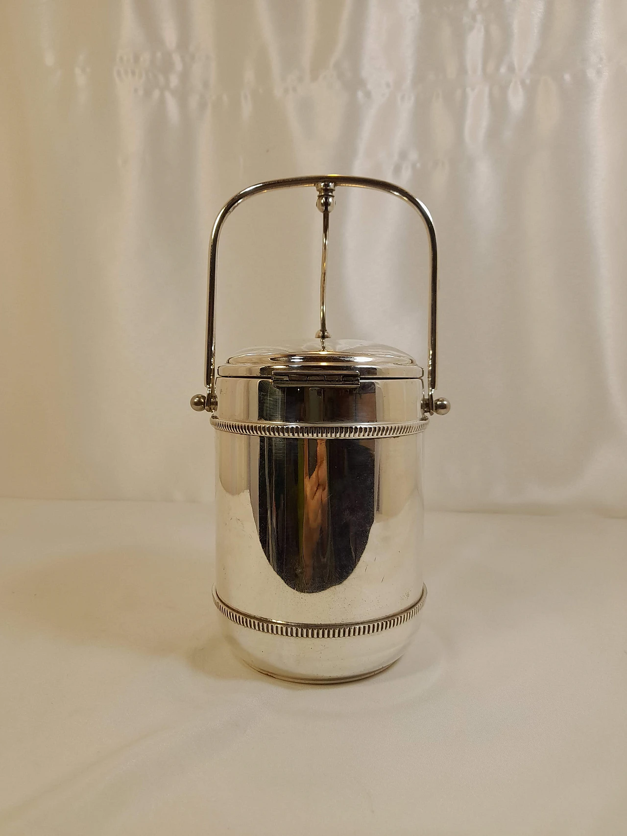 Silver Sheffield ice bucket, 1960s 9