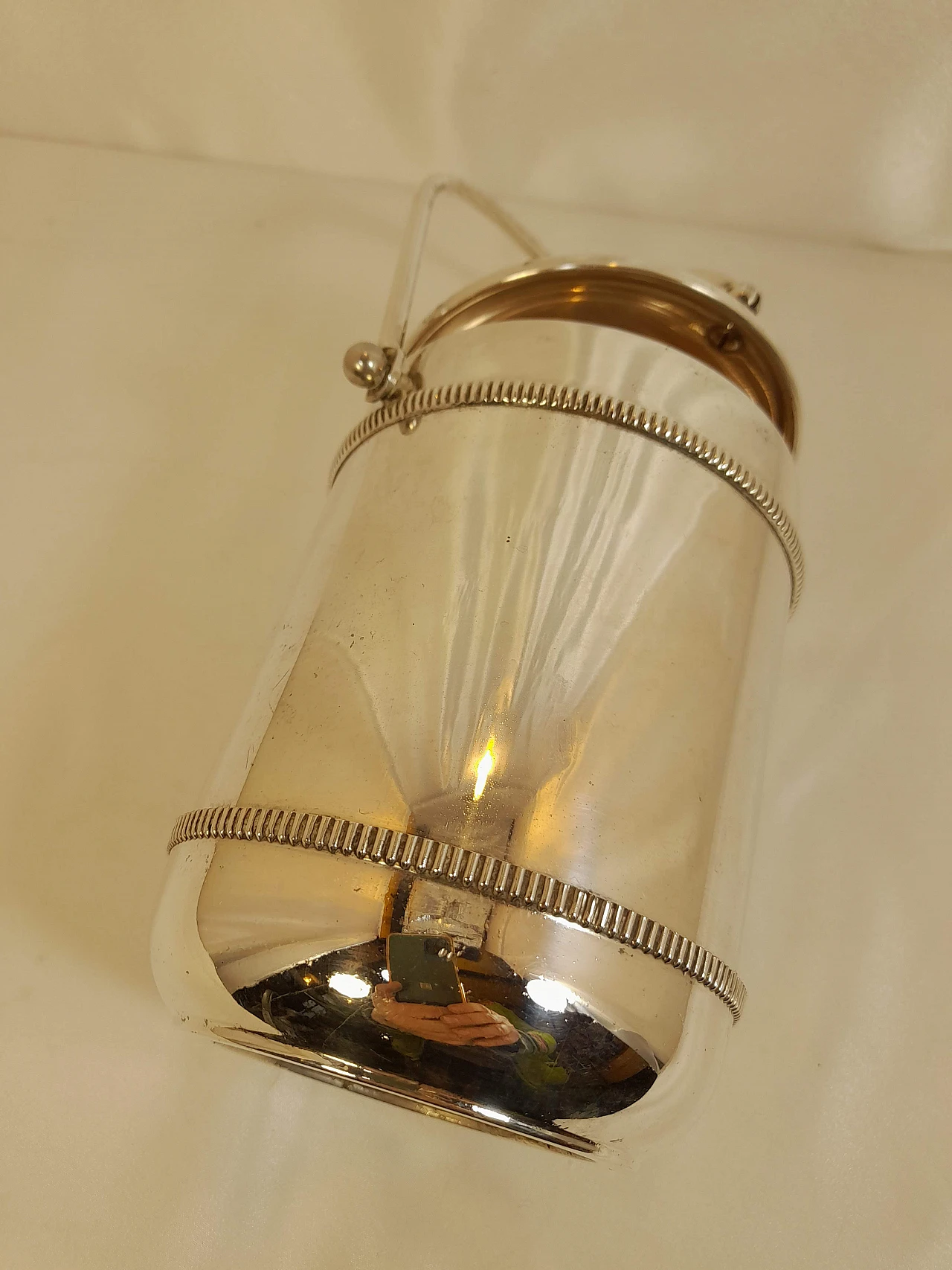 Silver Sheffield ice bucket, 1960s 14